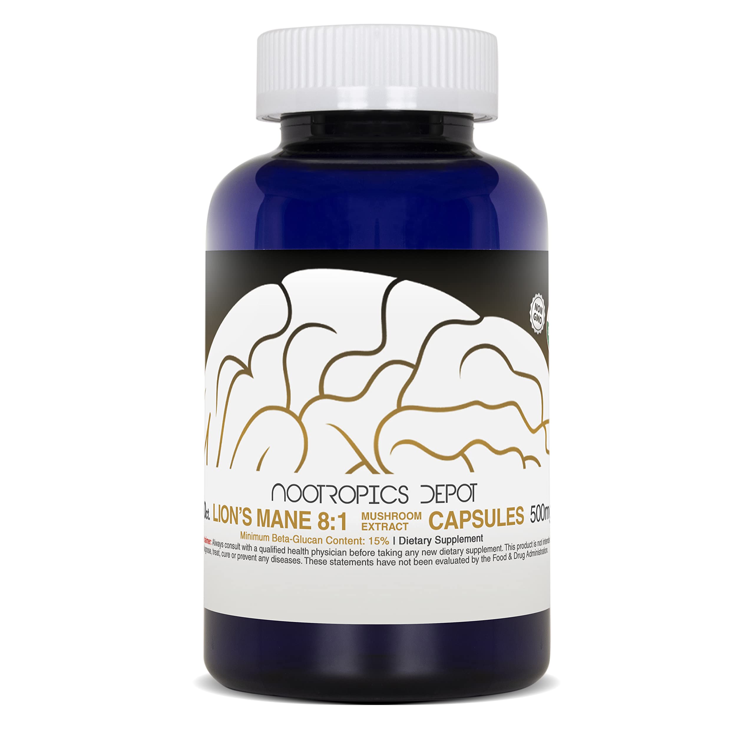 Foto 8 pulgar | Suplemento Nootropics Depot Lions Mane Mushroom 500 Mg 60 Cápsulas - Venta Internacional.