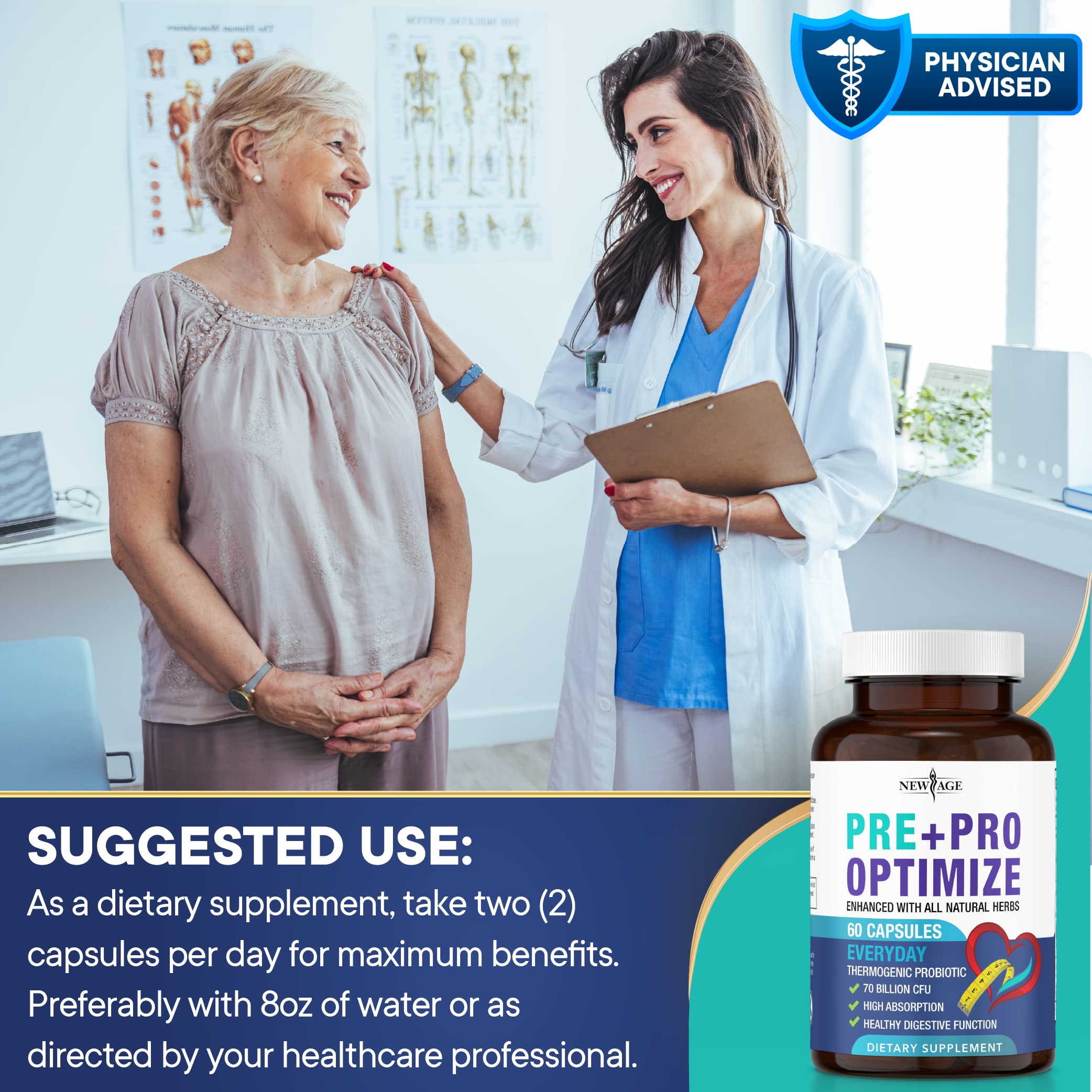 Foto 6 | Probióticos New Age Pro Optimizan La Menopausia Femenina 70b Cfu - Venta Internacional.