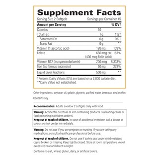 Foto 2 | Complemento Integrative Therapeutics Iron Complex 50 Mg 90 Cápsulas Blandas - Venta Internacional.