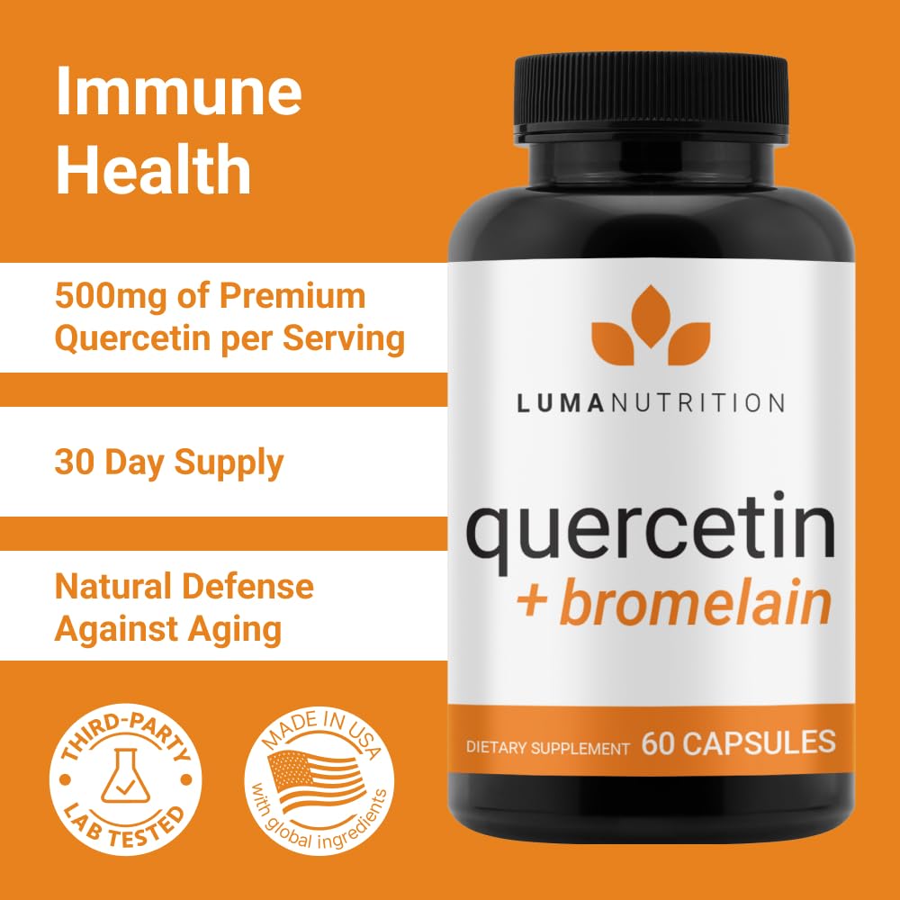 Foto 3 pulgar | Suplemento De Quercetina De Luma Nutrition 500 Mg Con Bromelina 60 Cápsulas - Venta Internacional.