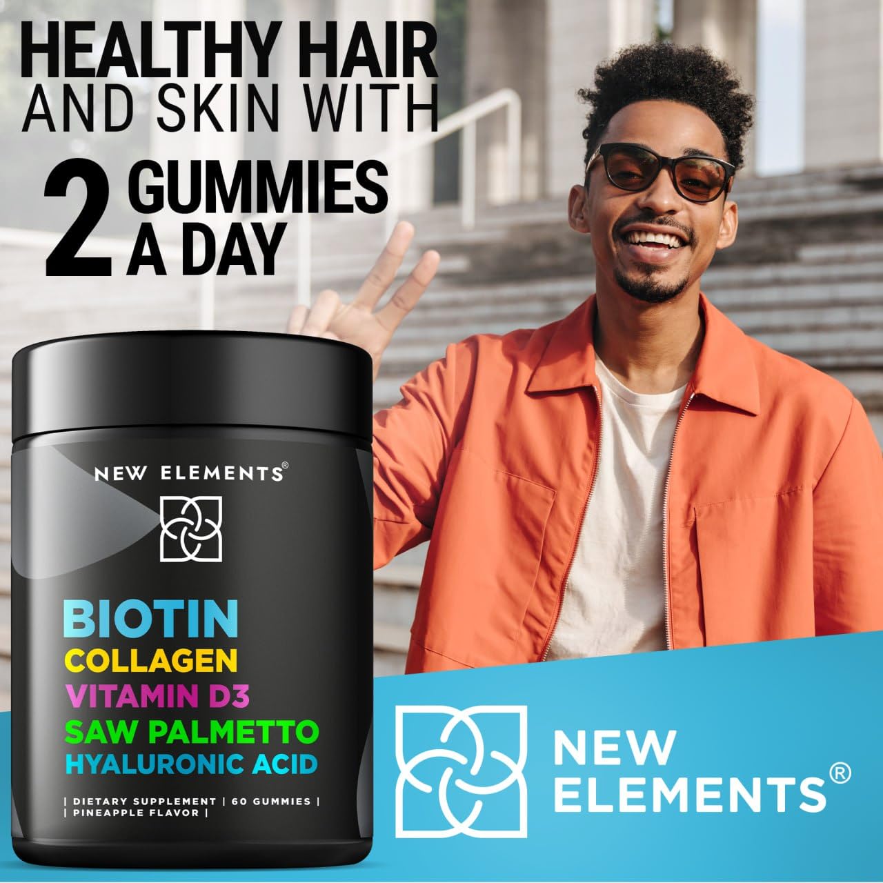 Foto 7 pulgar | Suplemento De Gomitas De Biotina Con Colágeno Y Vitamina D3 Para La Piel Del Cabello - Venta Internacional.