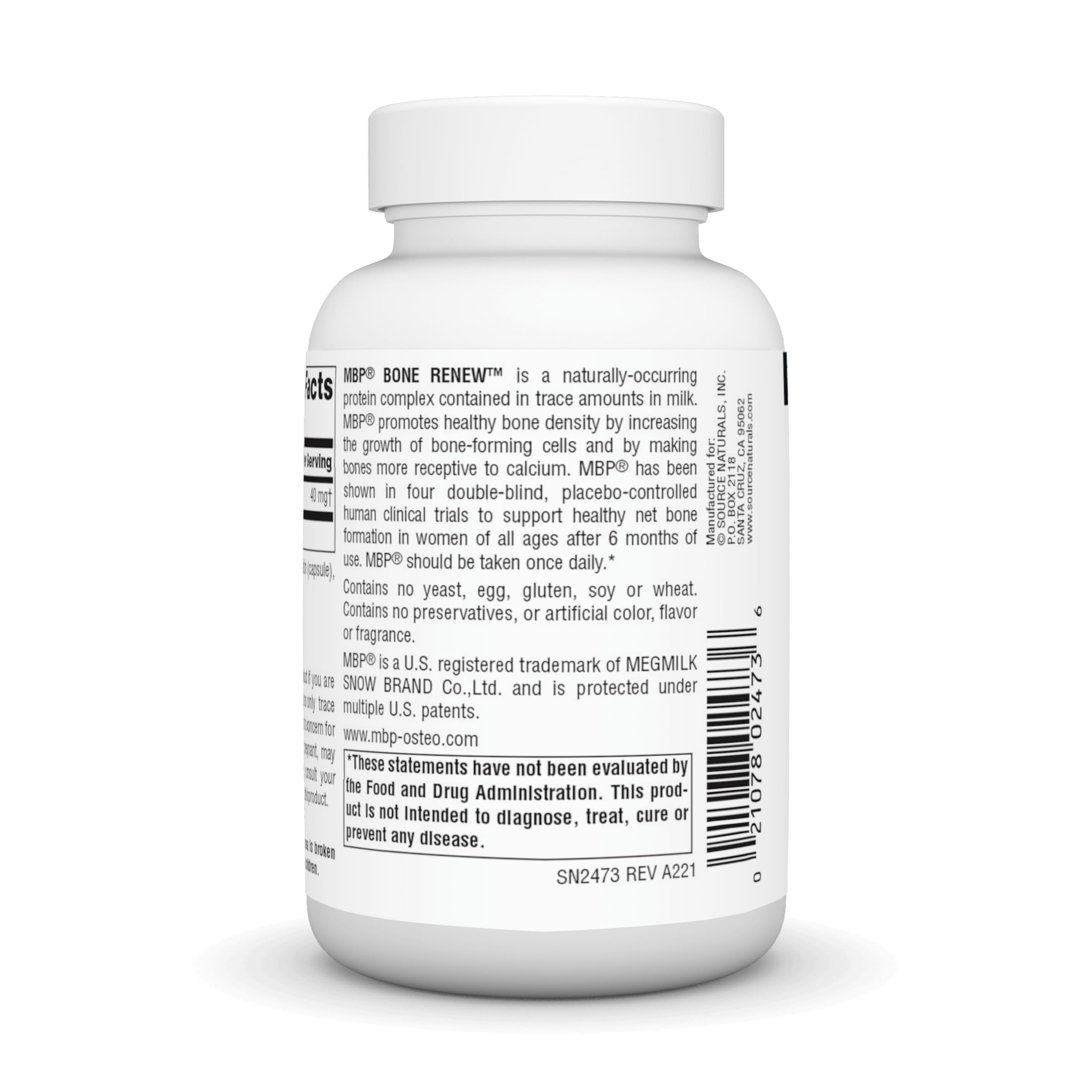 Foto 4 pulgar | Suplemento Source Naturals Mbp Bone Renew 120 Cápsulas - Venta Internacional.