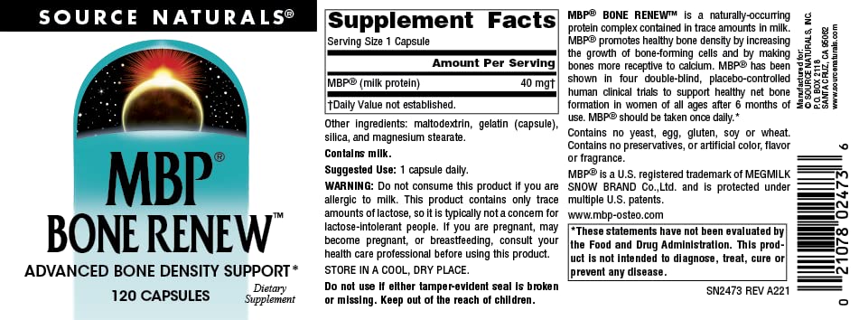 Foto 5 pulgar | Suplemento Source Naturals Mbp Bone Renew 120 Cápsulas - Venta Internacional.