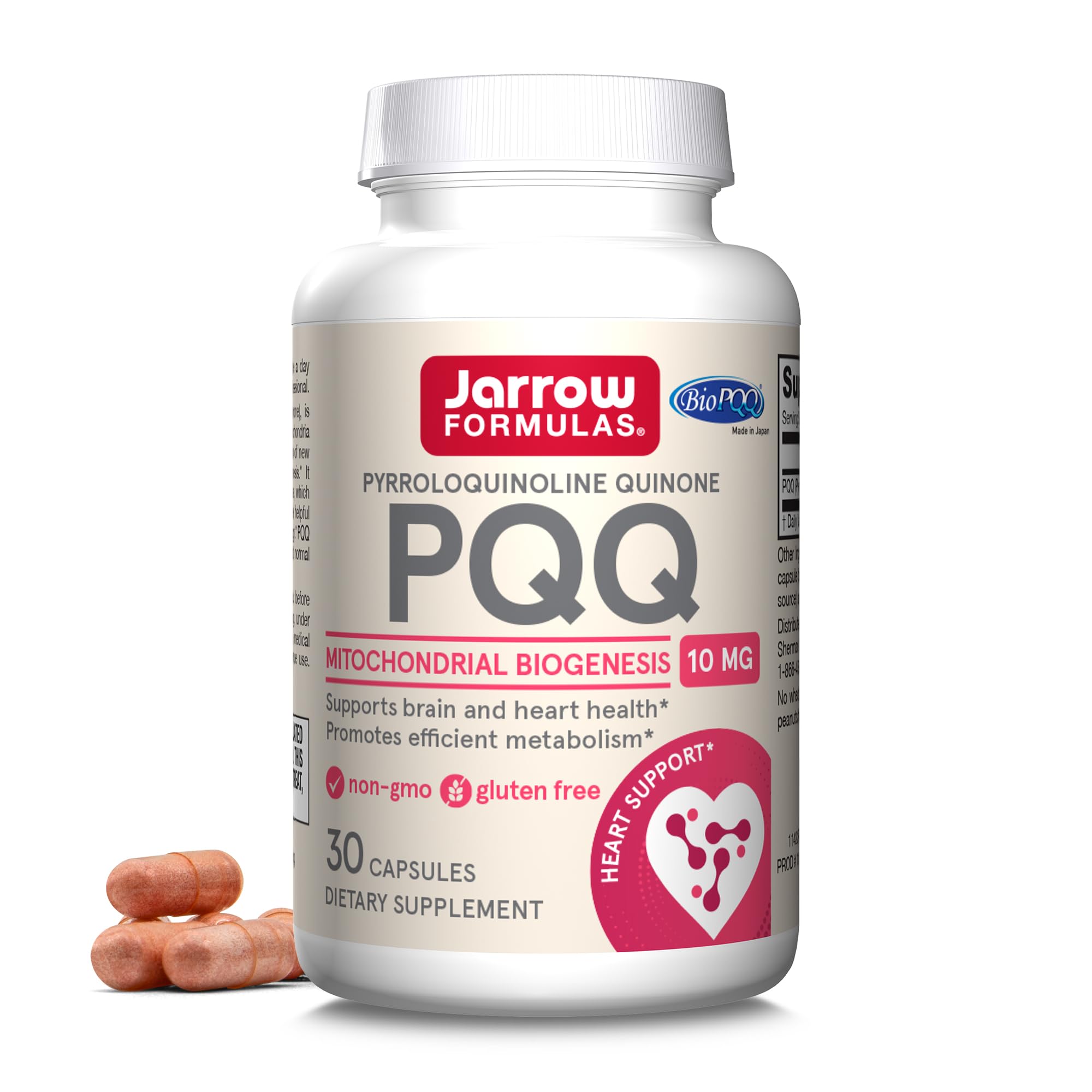 Foto 2 pulgar | Suplemento Jarrow Formulas Pqq De 10 Mg Para Apoyar El Corazón Y El Cerebro - Venta Internacional.