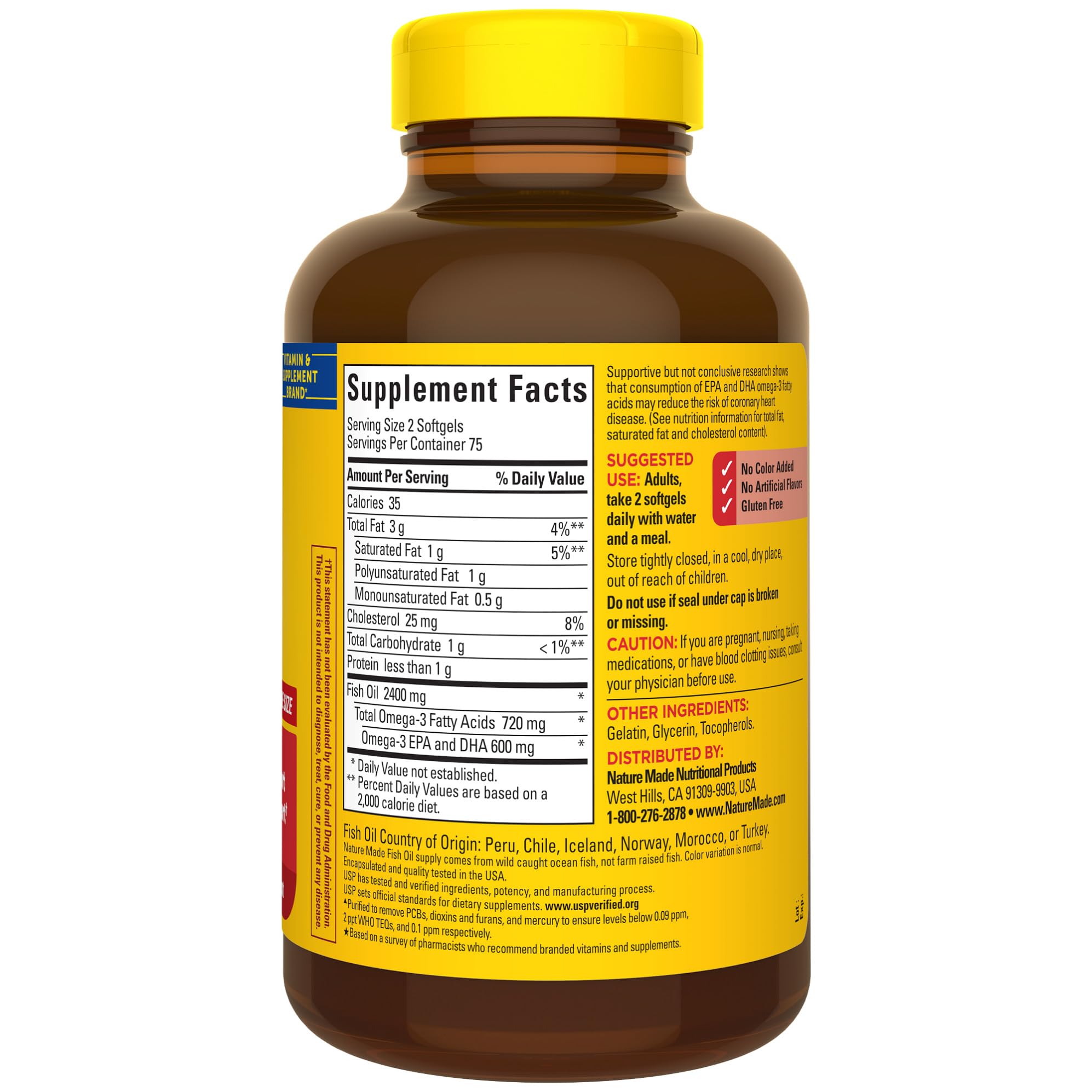 Foto 8 pulgar | Suplementos De Aceite De Pescado Nature Made 1200 Mg 150 Cápsulas Blandas - Venta Internacional.