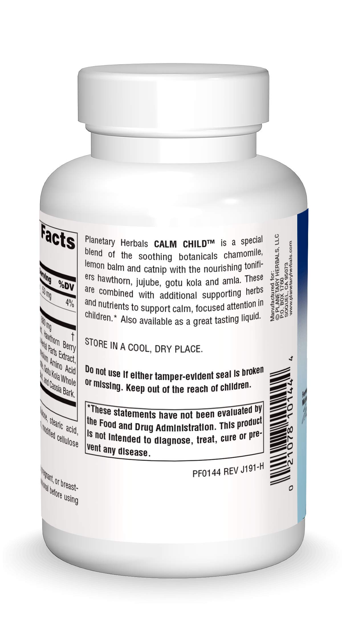 Foto 3 pulgar | Suplemento Planetary Herbals Calm Child 150 Comprimidos - Venta Internacional.