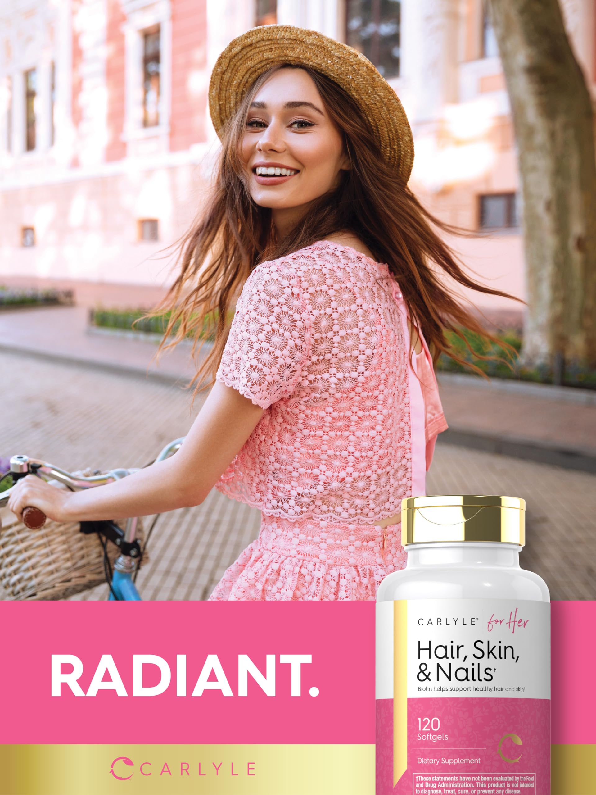 Foto 7 | Suplemento De Vitamina 120 Cápsulas Blandas Para Cabello, Piel Y Uñas De Carlyle - Venta Internacional.