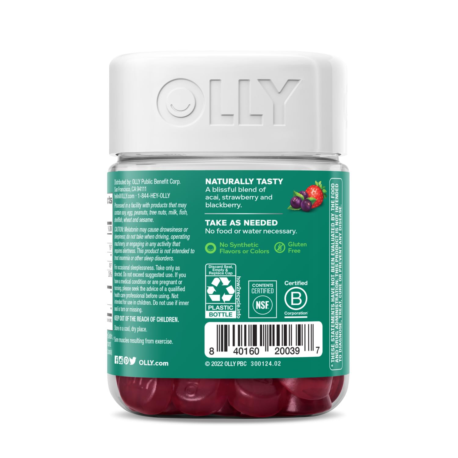 Foto 7 pulgar | Gomitas Olly Muscle Recovery Sleep, 40 Unidades, Con Melatonina - Venta Internacional.