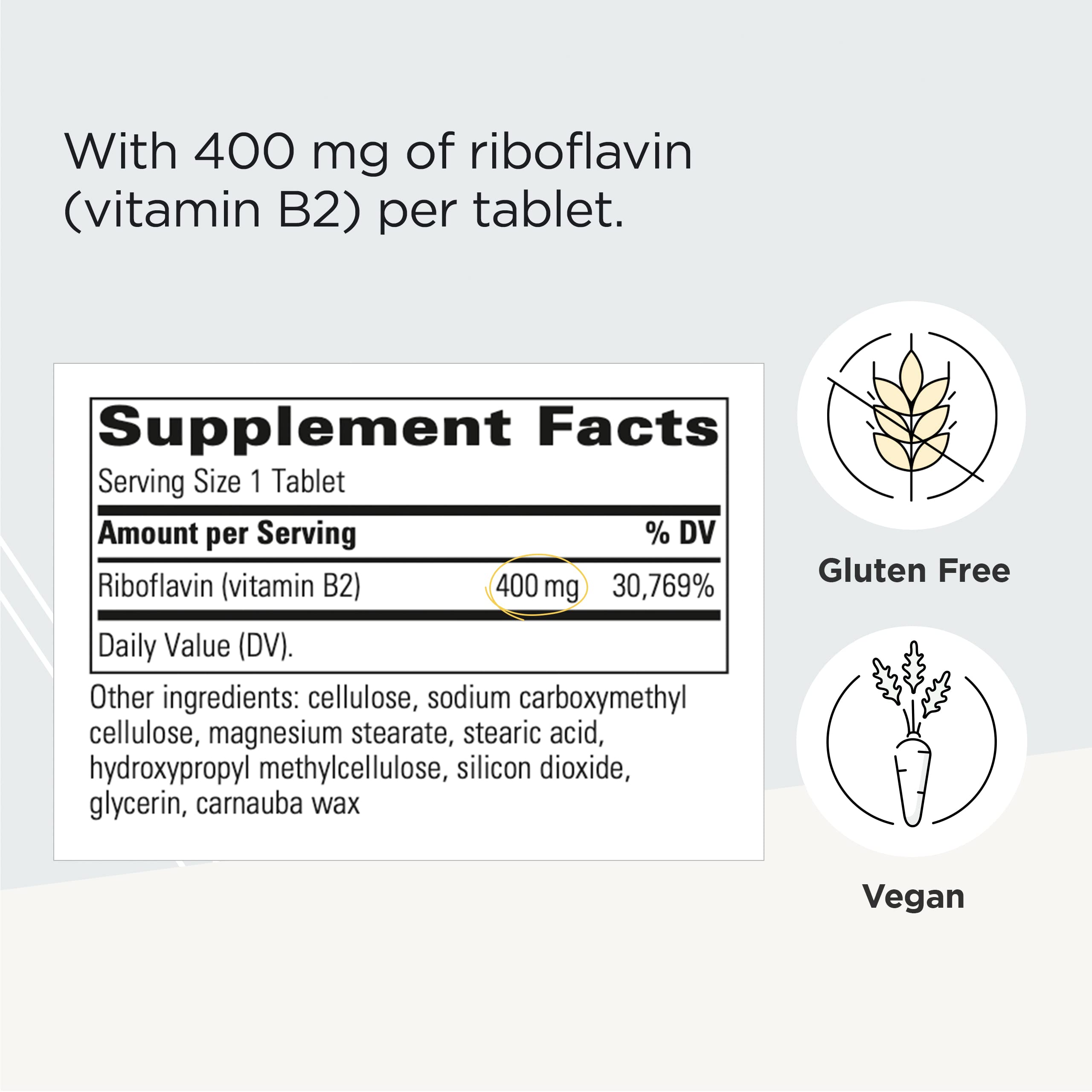 Foto 3 pulgar | Suplemento Integrative Therapeutics, Riboflavina, 400 Mg, 30 Comprimidos - Venta Internacional.
