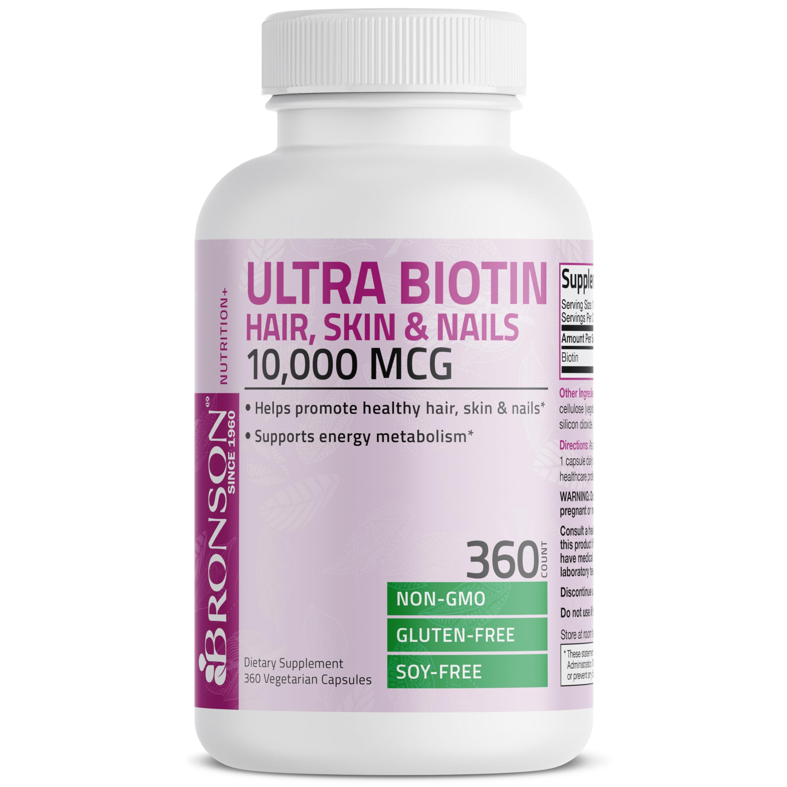 Foto 7 | Suplemento Bronson Ultra Biotin De 10,000 Mcg Para Cabello, Piel Y Uñas - Venta Internacional.