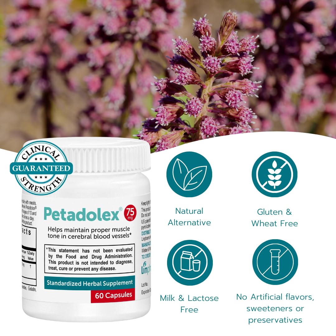Foto 3 | Suplemento De Extracto De Raíz De Petasita Petadolex Linpharma 75 Mg - Venta Internacional.