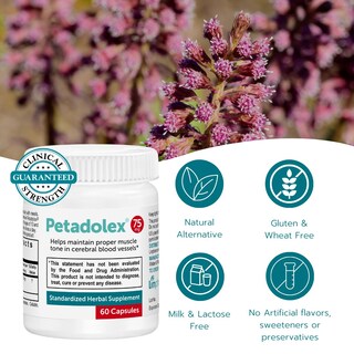 Foto 3 | Suplemento De Extracto De Raíz De Petasita Petadolex Linpharma 75 Mg - Venta Internacional.