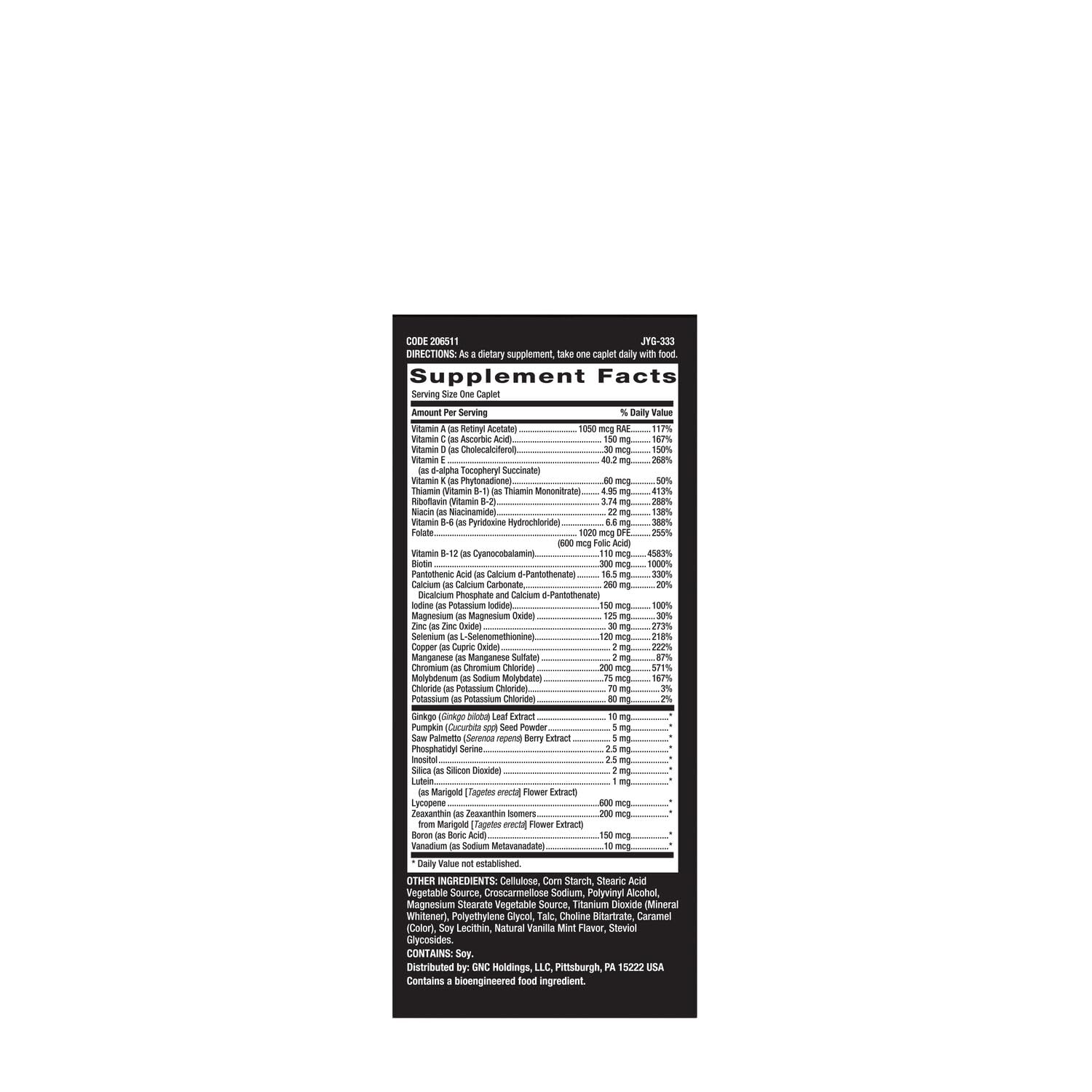 Foto 3 pulgar | Multivitamínico Gnc Mega Men 50 Plus 1 Antioxidantes Diarios - Venta Internacional.