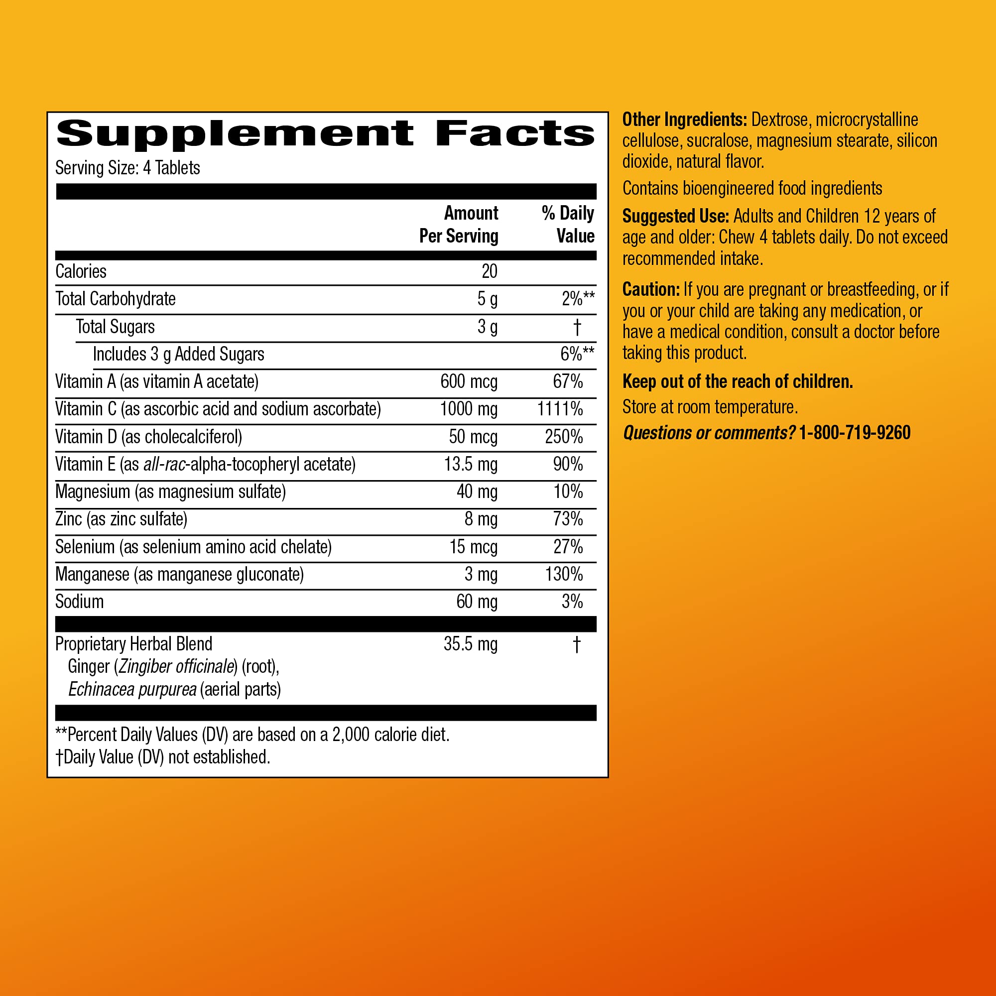 Foto 6 pulgar | Tabletas Masticables Amazon Basic Care Immune Support, 116 Unidades - Venta Internacional.
