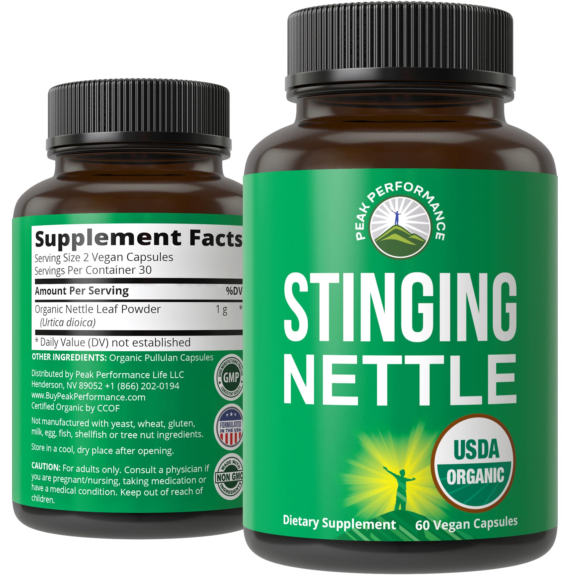 Foto 1 | Cápsulas De Ortiga Orgánica Supplement Peak Performance - Venta Internacional.