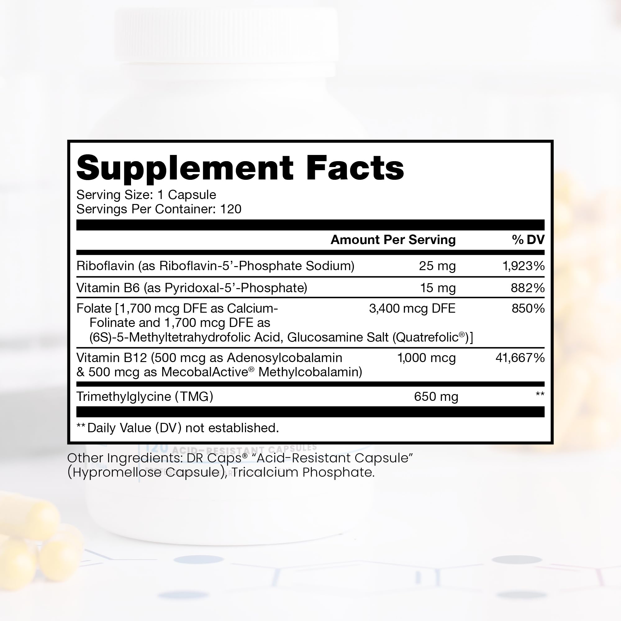 Foto 2 | Suplemento Pure Therapro Rx Methyl B Complete 120 Cápsulas - Venta Internacional.