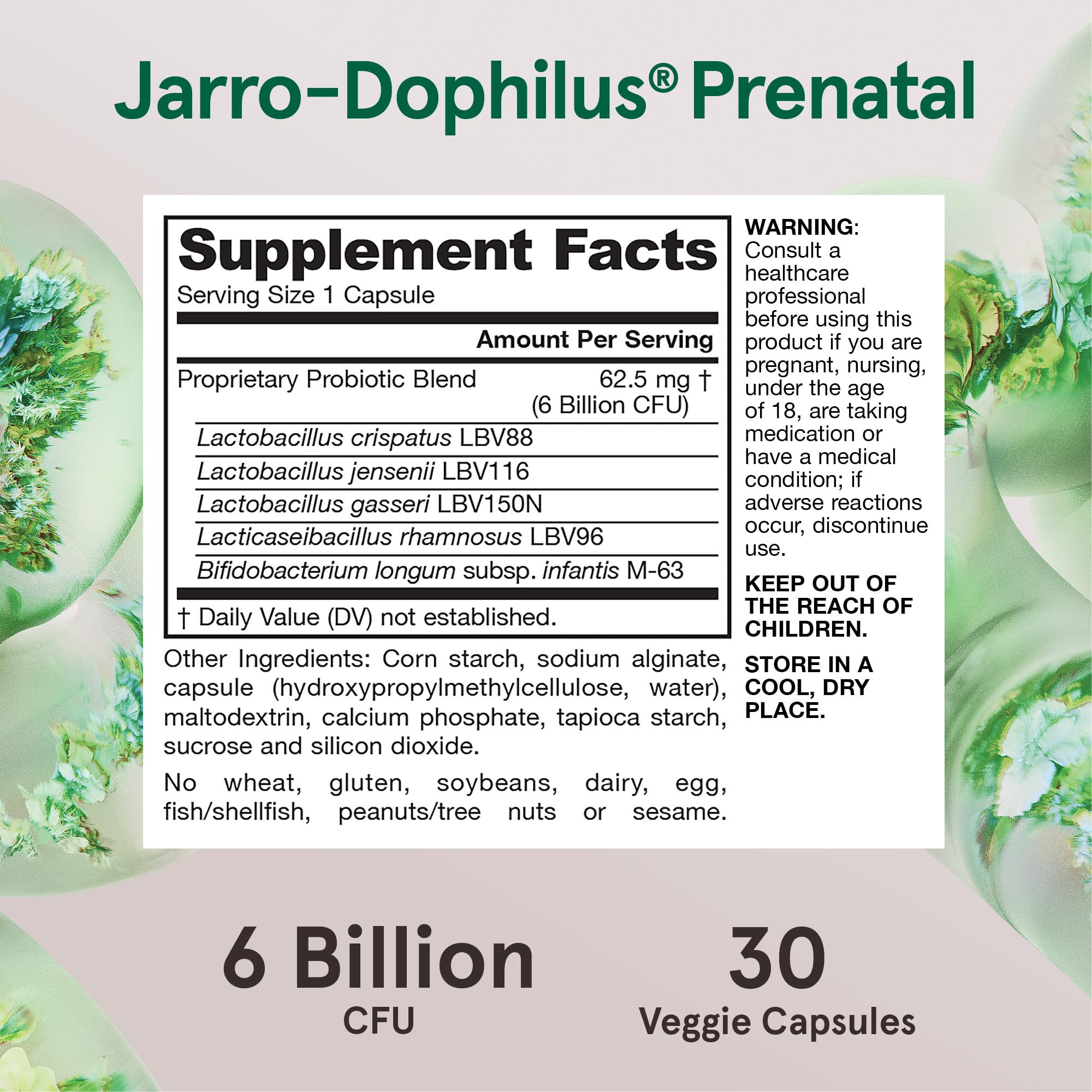 Foto 7 pulgar | Probiótico Jarrow Formulas Jarro-dophilus Prenatal 6b Cfu - Venta Internacional.
