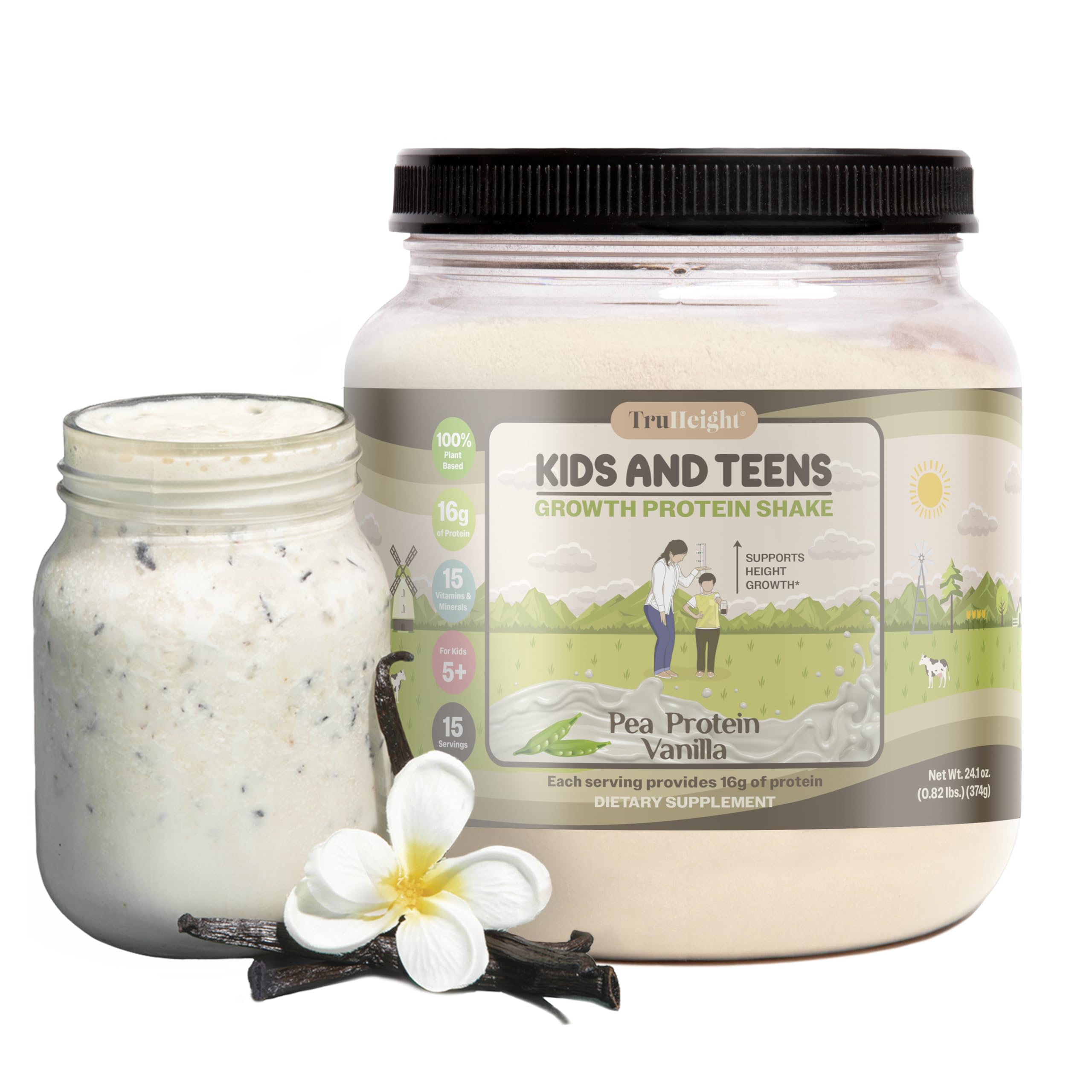 Foto 2 pulgar | Protein Shake Truheight Growth Vanilla Plant Para Niños Mayores De 5 Años - Venta Internacional.