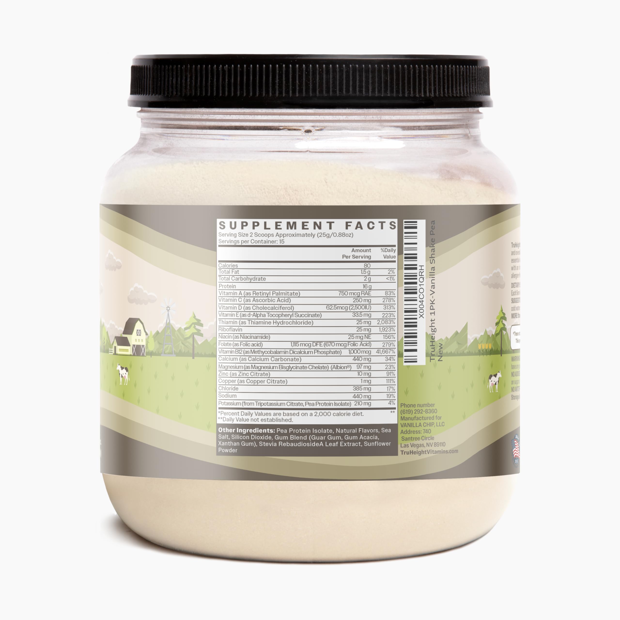 Foto 3 pulgar | Protein Shake Truheight Growth Vanilla Plant Para Niños Mayores De 5 Años - Venta Internacional.