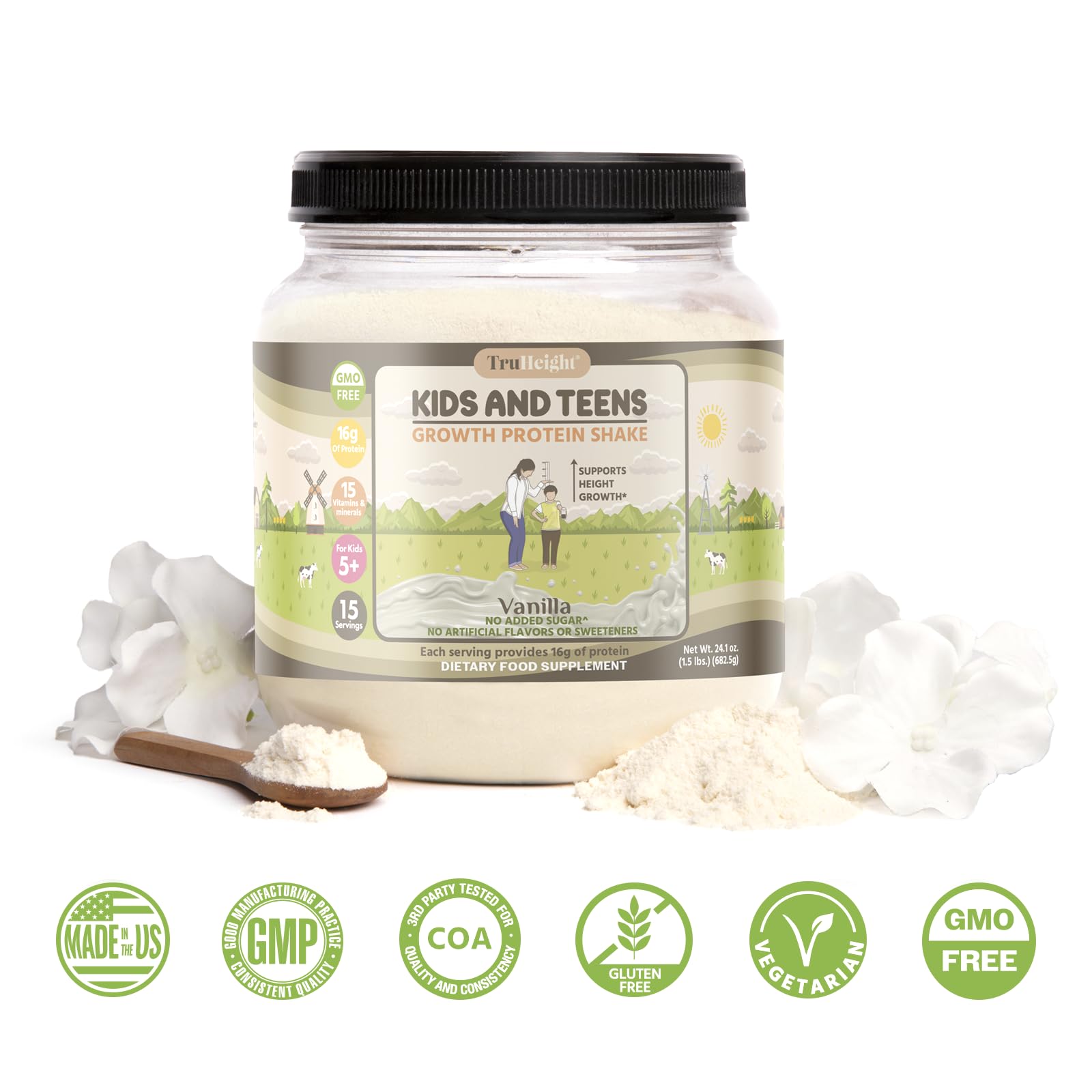 Foto 8 pulgar | Protein Shake Truheight Growth Vanilla Plant Para Niños Mayores De 5 Años - Venta Internacional.