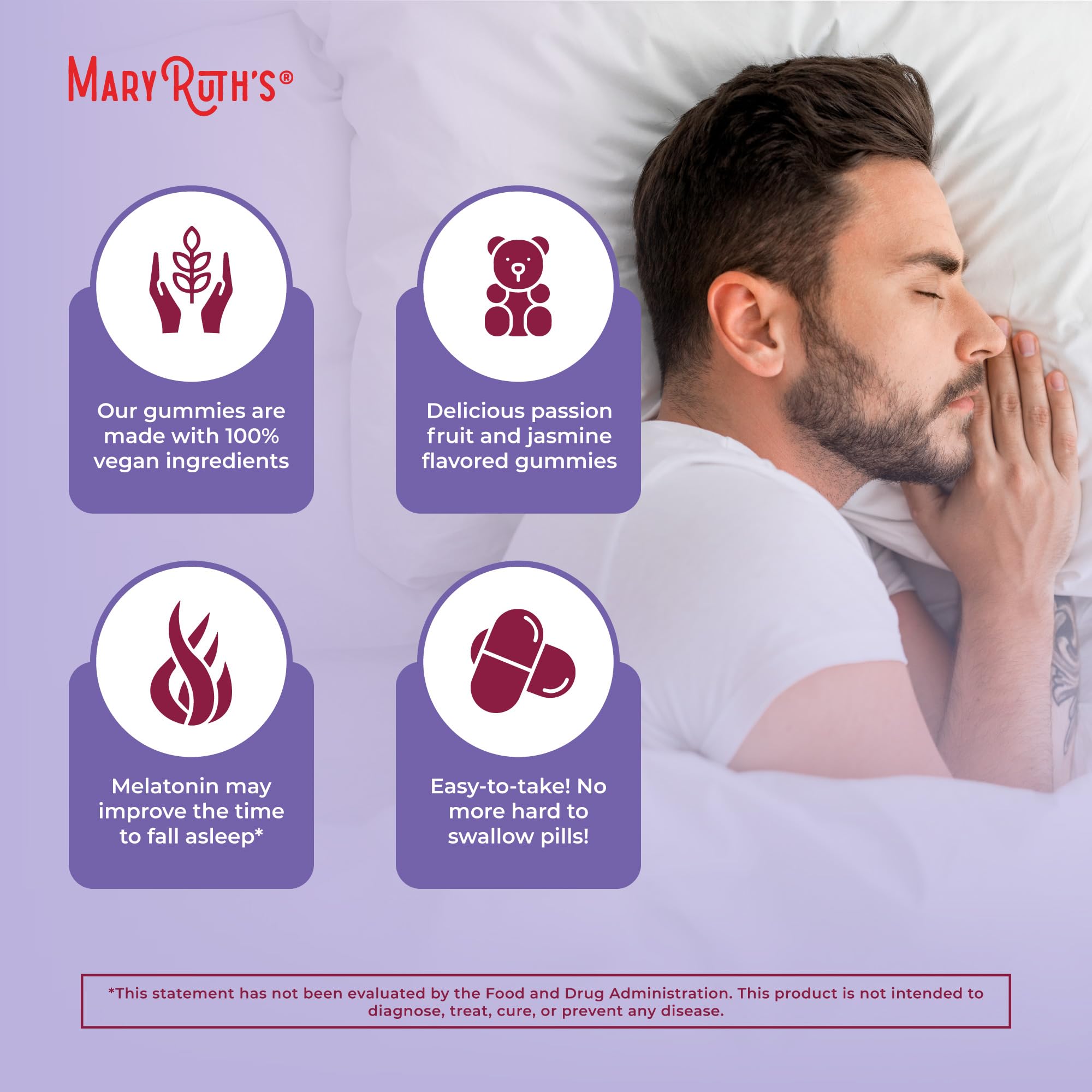 Foto 5 pulgar | Sleep Gummy Maryruth Organics Melatonina 5 Mg Con L-teanina - Venta Internacional.