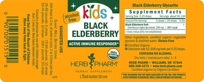Foto 2 | Extracto Líquido Herb Pharm Kids Black Saúco 30 Ml - Venta Internacional.