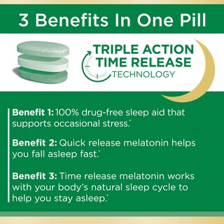 Foto 2 | Melatonina Sleep Aid Nature's Bounty Stress Support, 10 Mg, 56 Unidades - Venta Internacional.