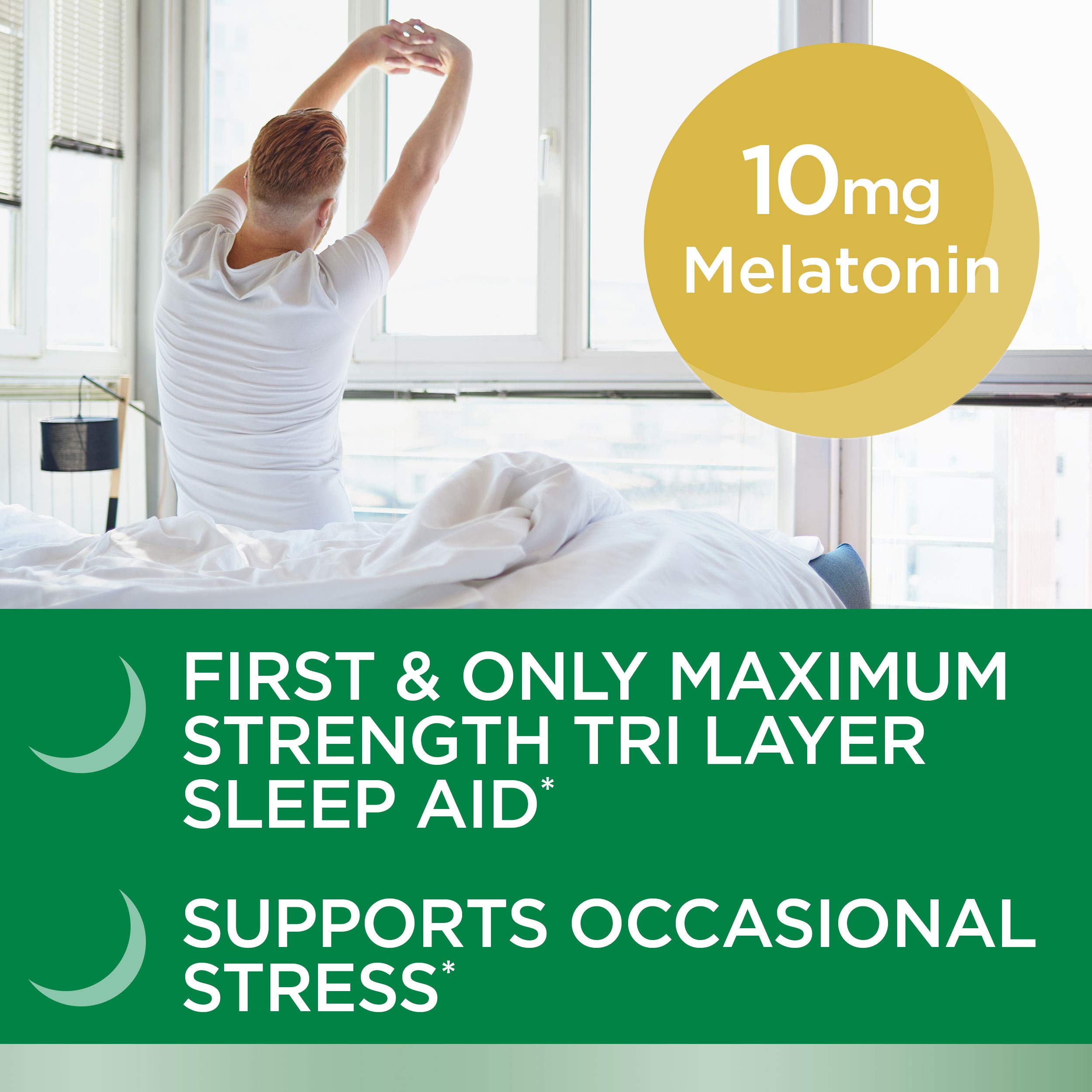 Foto 4 pulgar | Melatonina Sleep Aid Nature's Bounty Stress Support, 10 Mg, 56 Unidades - Venta Internacional.