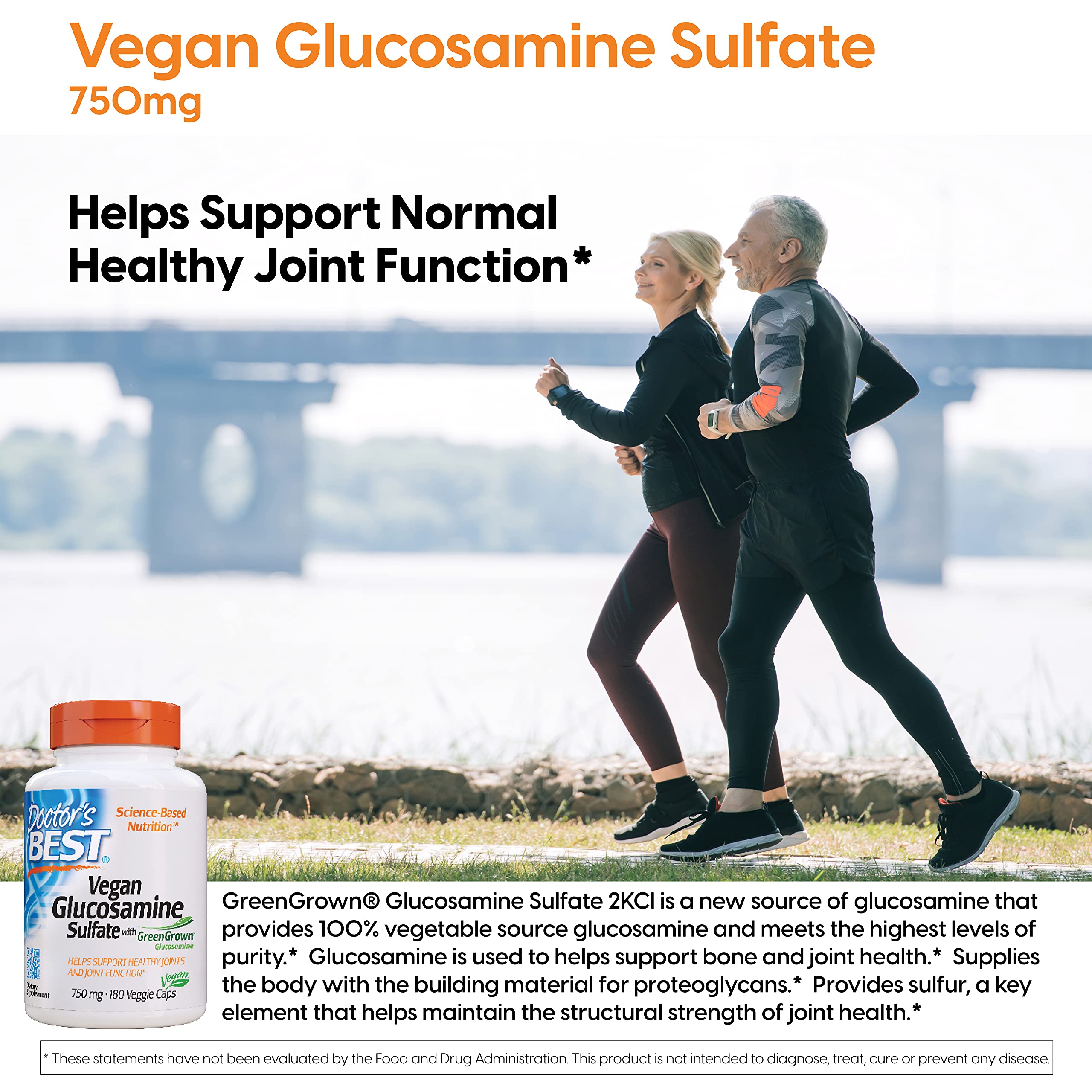 Foto 3 pulgar | Suplemento Doctor's Best De Sulfato De Glucosamina Vegano 750 Mg - Venta Internacional.
