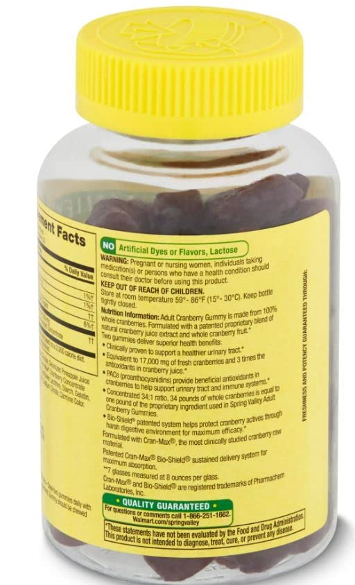 Foto 5 pulgar | Suplemento Dietético Adventure Home Spring Valley Cranberry 500 Mg - Venta Internacional.