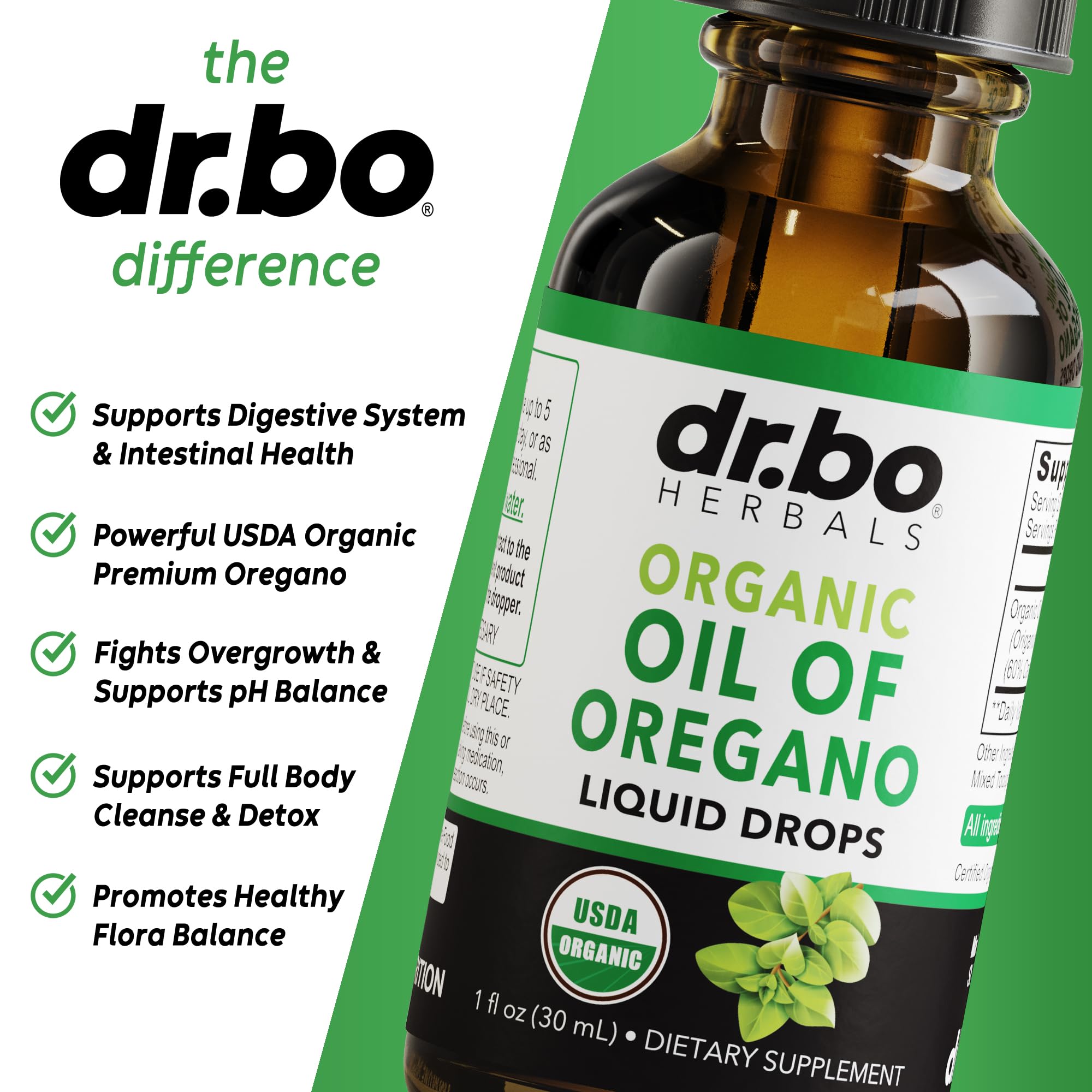 Foto 4 | Suplemento Líquido Orgánico De Aceite De Orégano Dr. Bo, 30 Ml, 6 Meses - Venta Internacional.