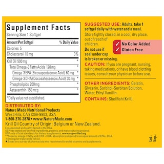 Foto 5 | Suplemento De Aceite De Krill Hecho En Forma Natural, 500 Mg, 100 Cápsulas Blandas - Venta Internacional.