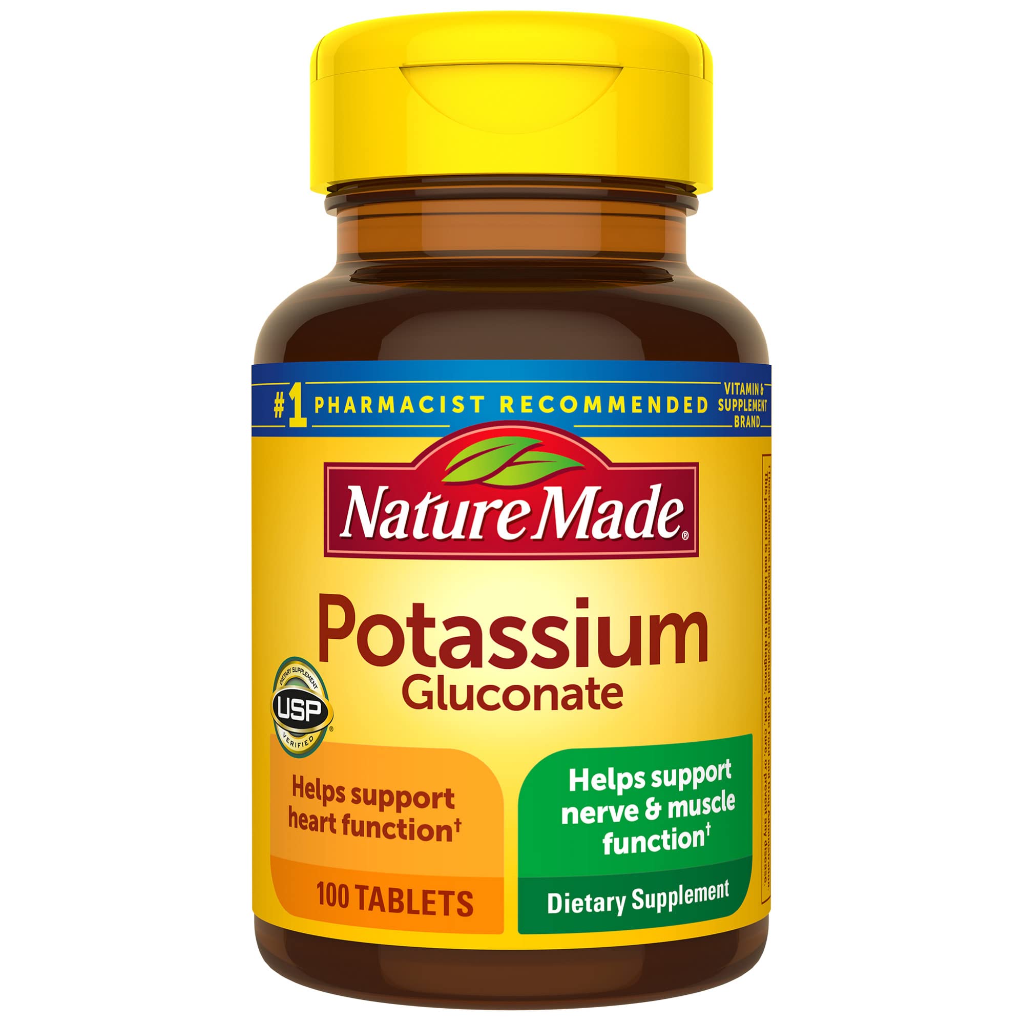 Suplemento De Gluconato De Potasio Nature Made 550 Mg 100 Tabletas - Venta Internacional.