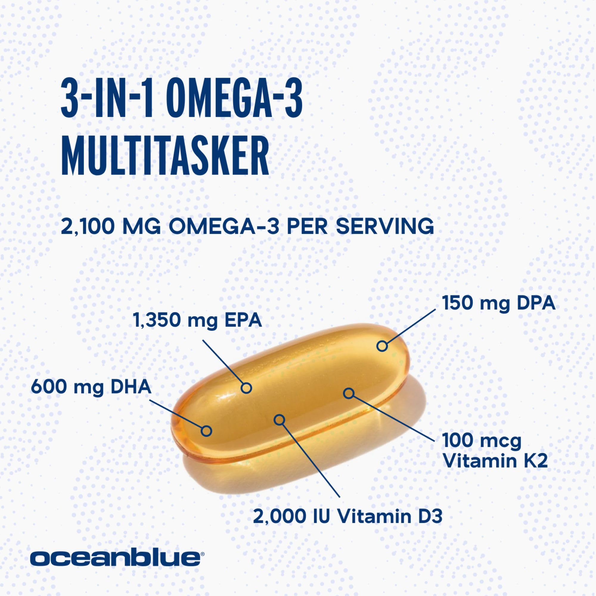 Foto 4 pulgar | Suplemento Oceanblue Professional Omega-3 2100 Con Vitamina K2 Y D3 - Venta Internacional.