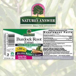 Foto 2 | Suplemento De Extracto De Raíz De Bardana De Nature's Answer, 30 Ml - Venta Internacional.