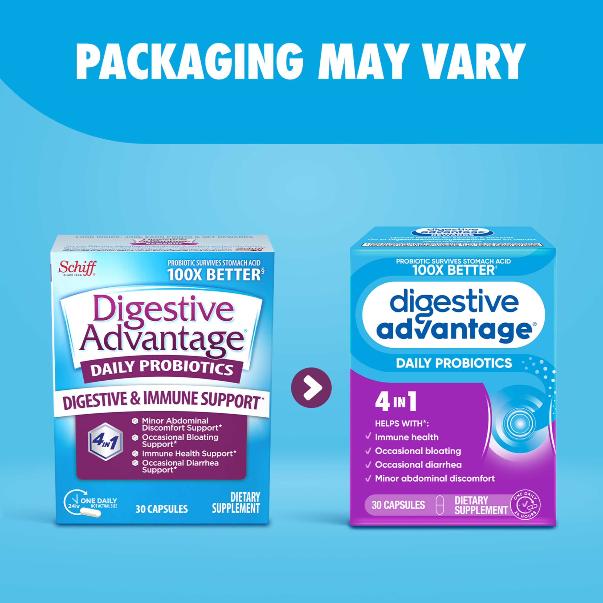 Foto 7 pulgar | Probiotic Digestive Advantage Digestive Health, Cápsulas De 30 Unidades - Venta Internacional.