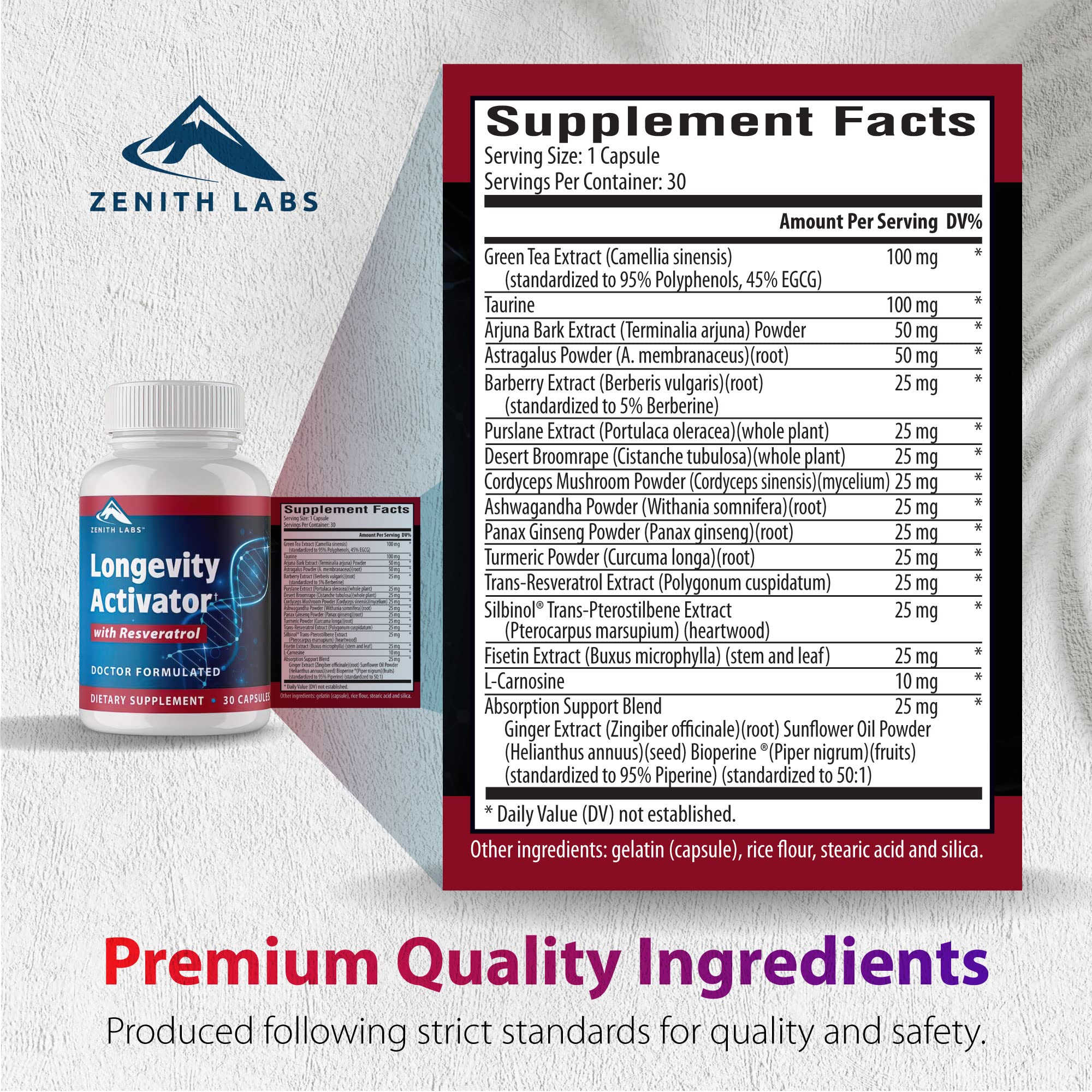 Foto 5 | Suplemento Activador De Longevidad Antienvejecimiento Zenith Labs X6 - Venta Internacional.