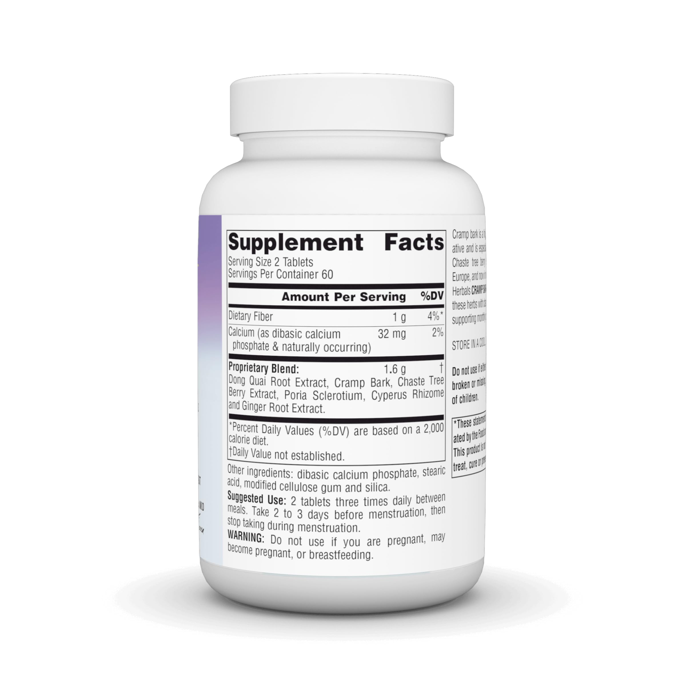 Foto 3 pulgar | Suplemento Planetary Herbals Cramp Bark Comfort 120 Comprimidos - Venta Internacional.