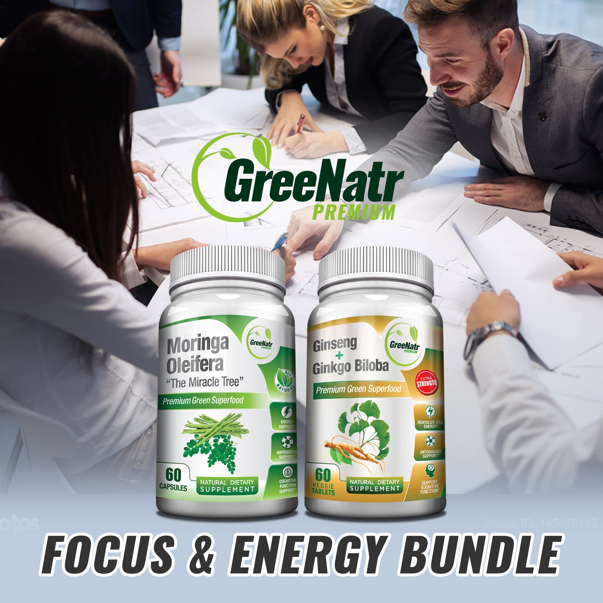 Foto 7 pulgar | Paquete De Suplementos Greenatr Ginkgo Biloba, Panax Ginseng - Venta Internacional.