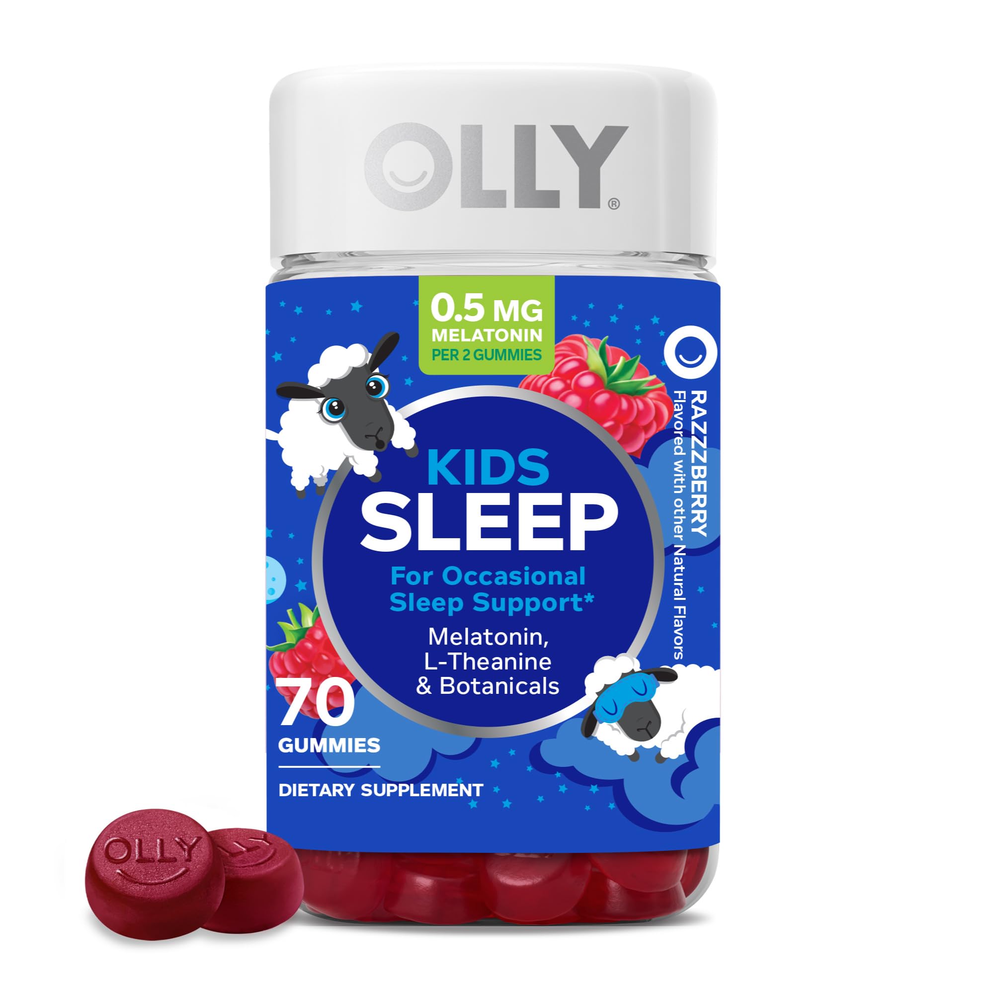 Gominolas Para Dormir Olly Kids, 0,5 Mg De Melatonina Con L Teanina, 70 Unidades - Venta Internacional.