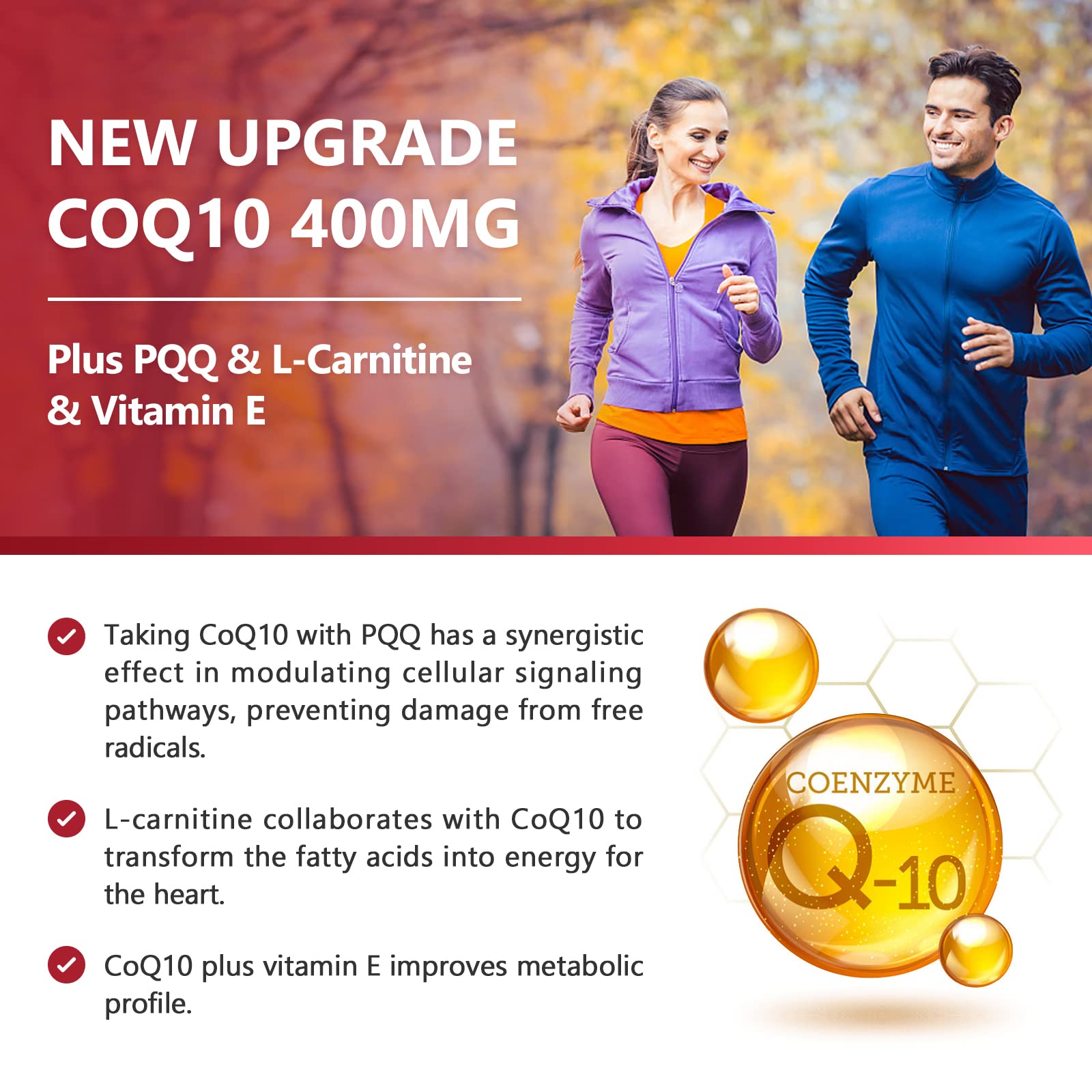 Foto 5 pulgar | Suplemento Nature Target Coq10-400 Mg Con Pqq, Omega-3 Y L-carnitina - Venta Internacional.