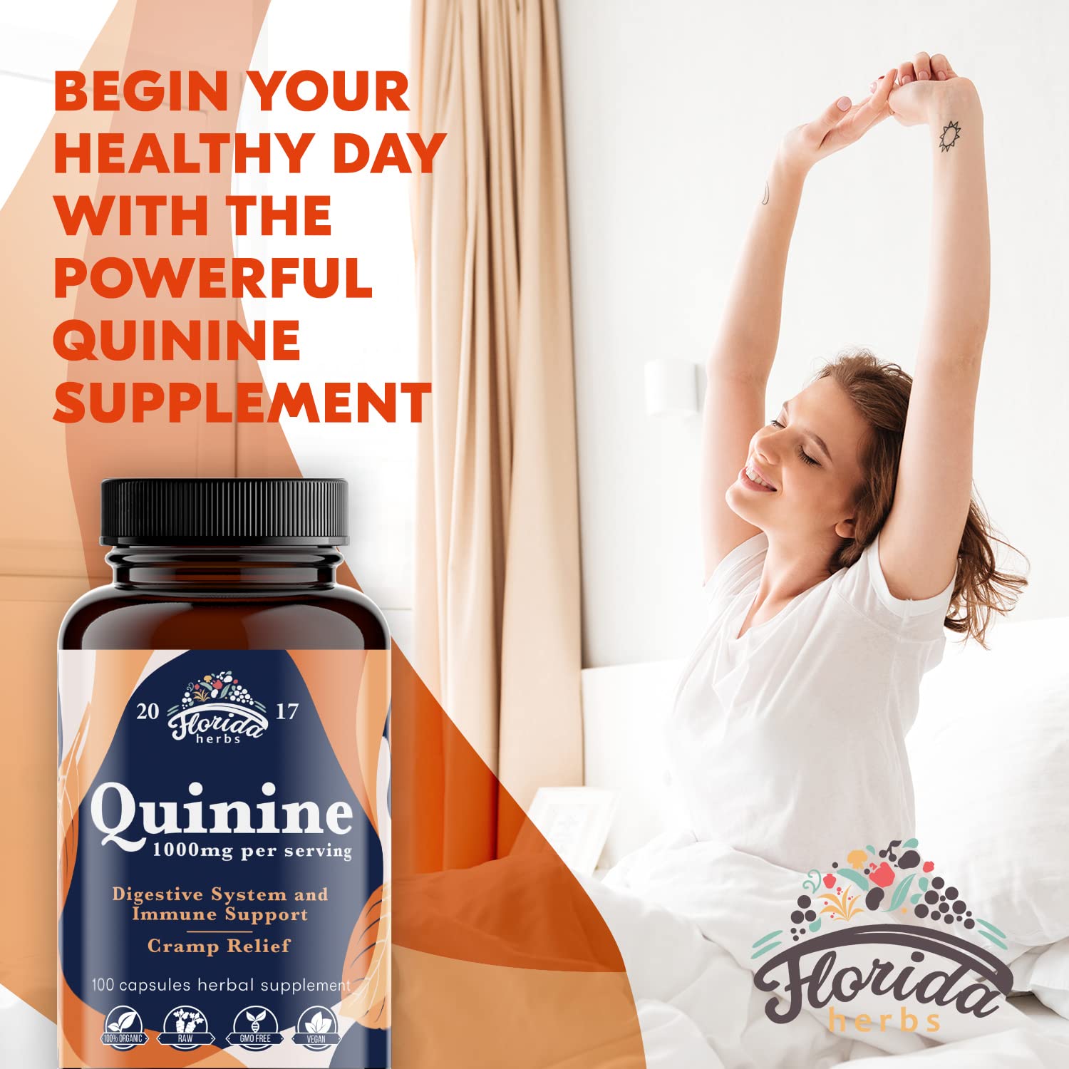 Foto 3 pulgar | Suplemento Florida Herbs Leg Cramps Defense, 1000 Mg, 110 Cápsulas - Venta Internacional.