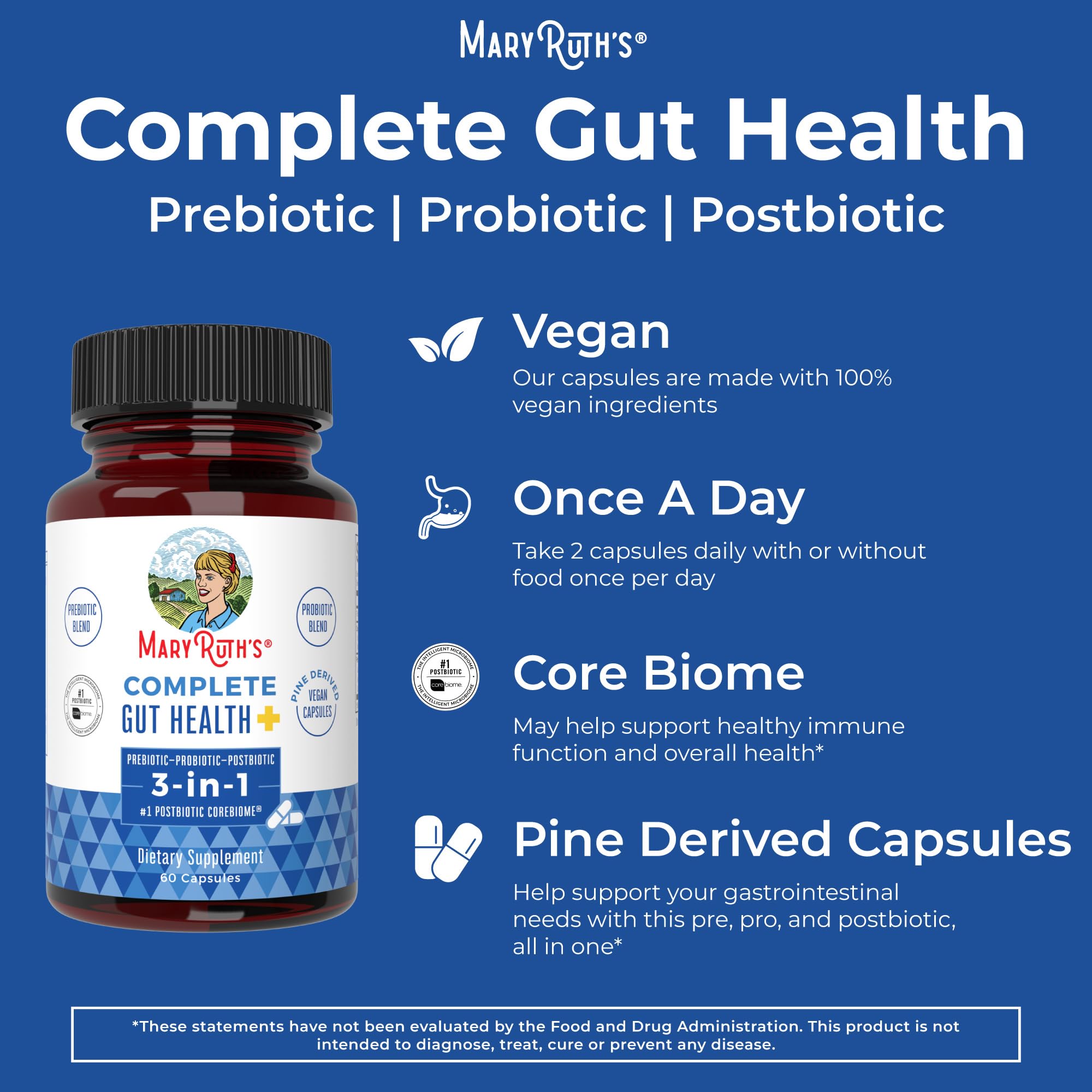 Foto 8 pulgar | Complemente La Salud Intestinal Completa Con Los Probióticos 3 En 1 De Maryruth - Venta Internacional.