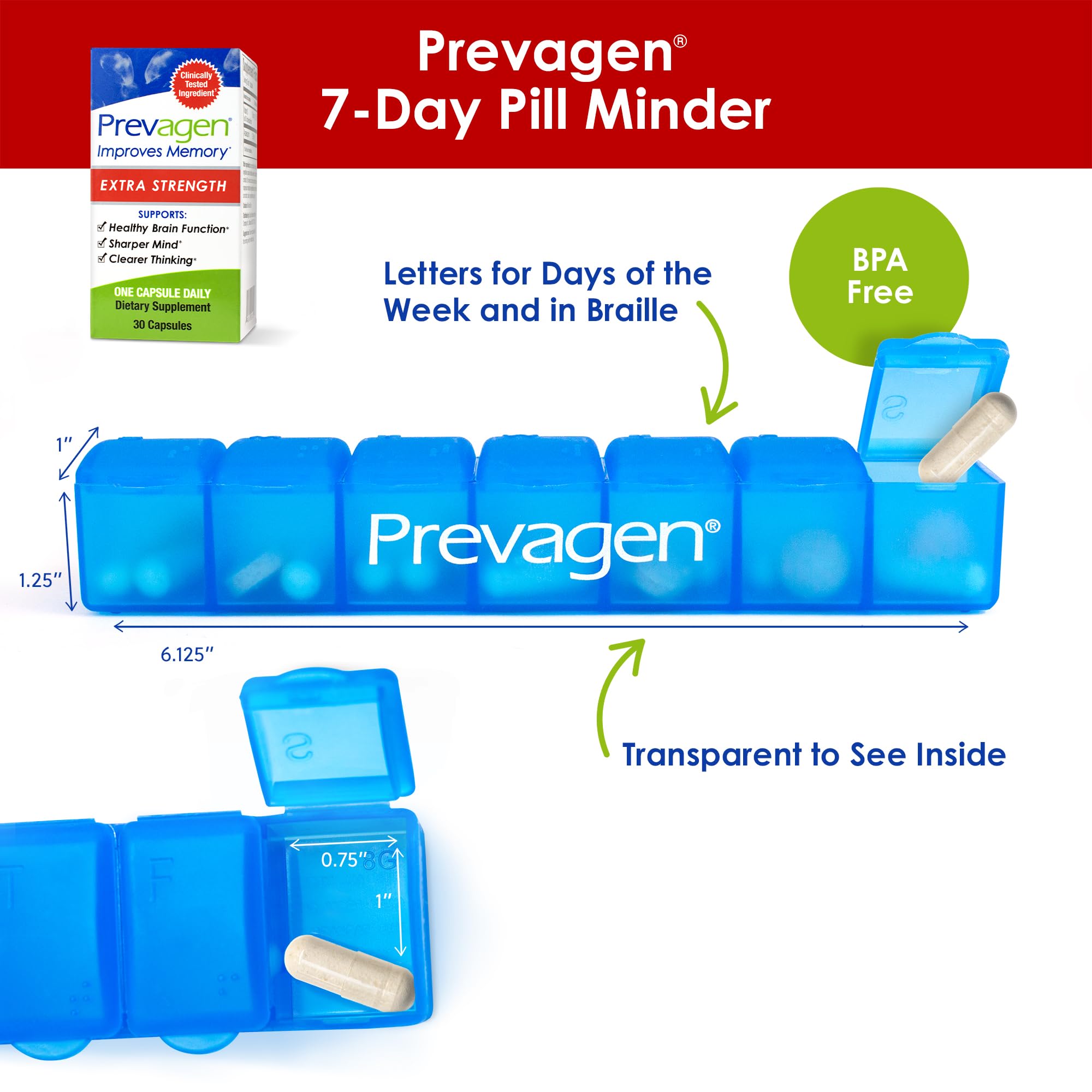 Foto 7 pulgar | Suplemento Cerebral Prevagen Extra Strength 20 Mg 30 Cápsulas - Venta Internacional.