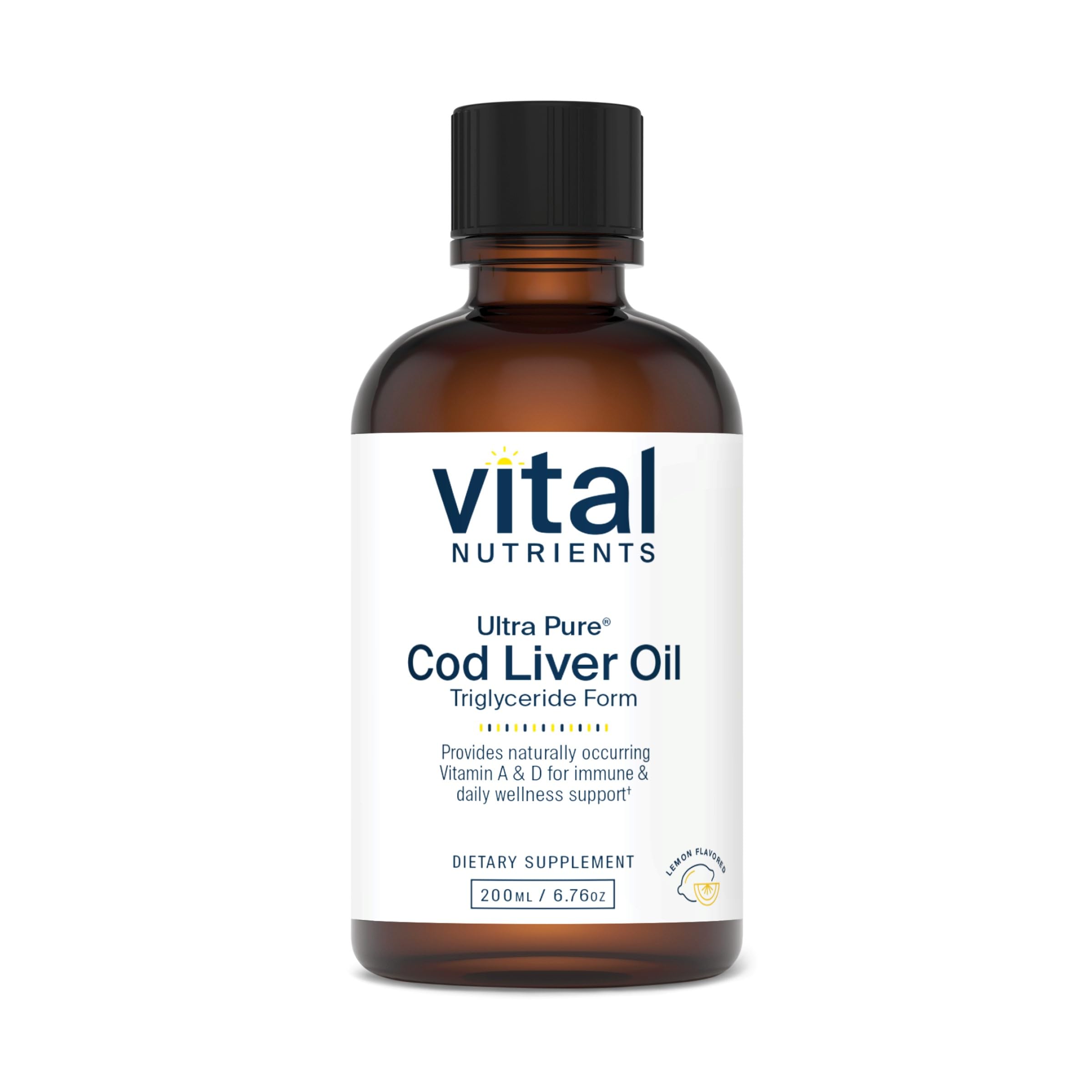 Suplemento De Aceite De Hígado De Bacalao Ultrapuro De Vital Nutrients 1025, 200 Ml - Venta Internacional.