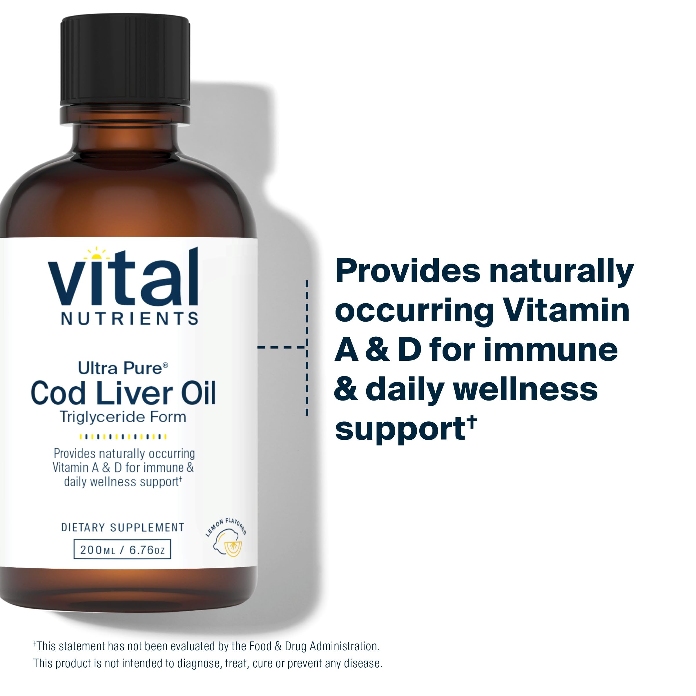 Foto 3 | Suplemento De Aceite De Hígado De Bacalao Ultrapuro De Vital Nutrients 1025, 200 Ml - Venta Internacional.