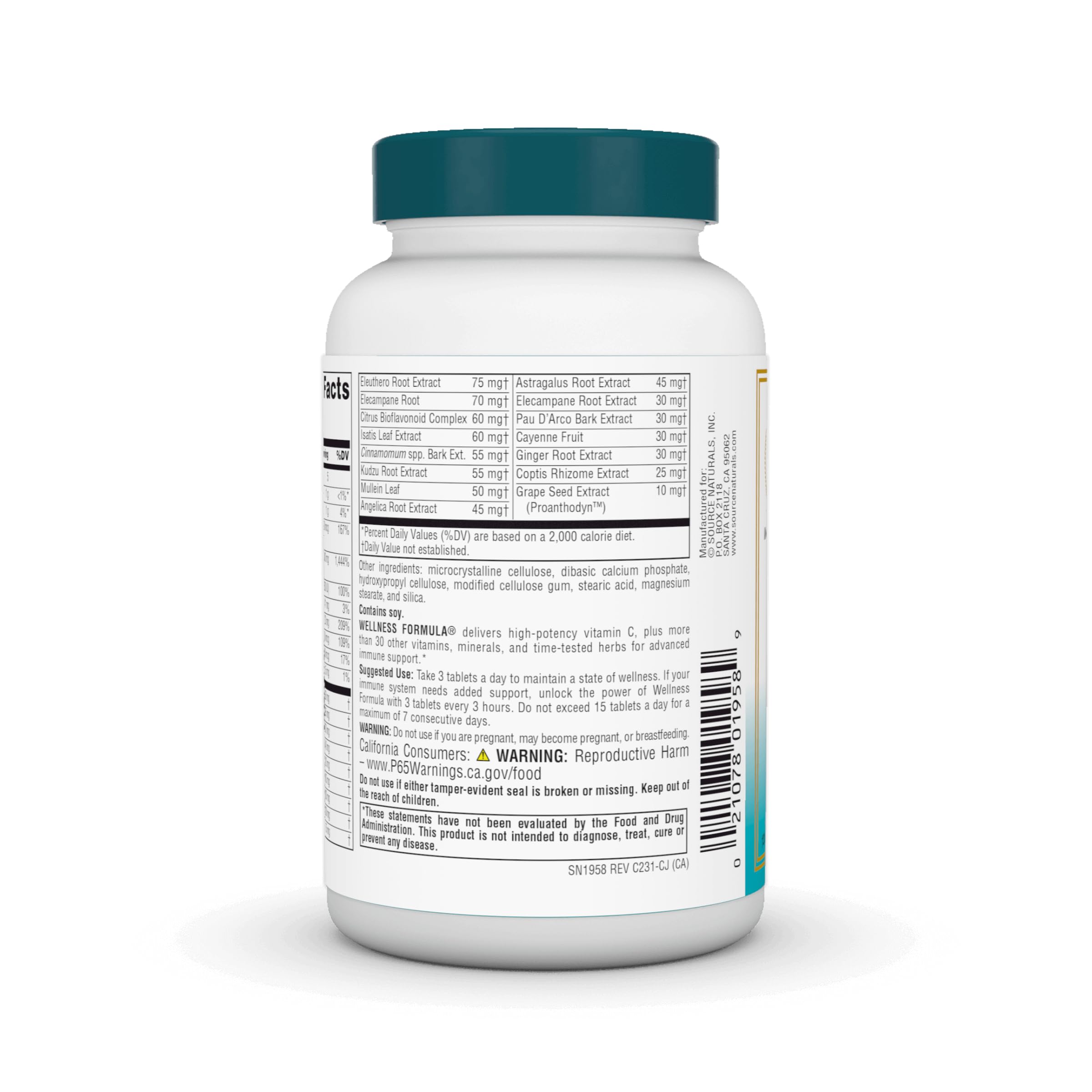 Foto 4 pulgar | Suplemento Source Naturals Wellness Formula 90 Comprimidos - Venta Internacional.