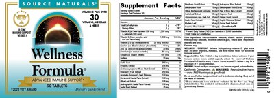 Foto 4 | Suplemento Source Naturals Wellness Formula 90 Comprimidos - Venta Internacional.
