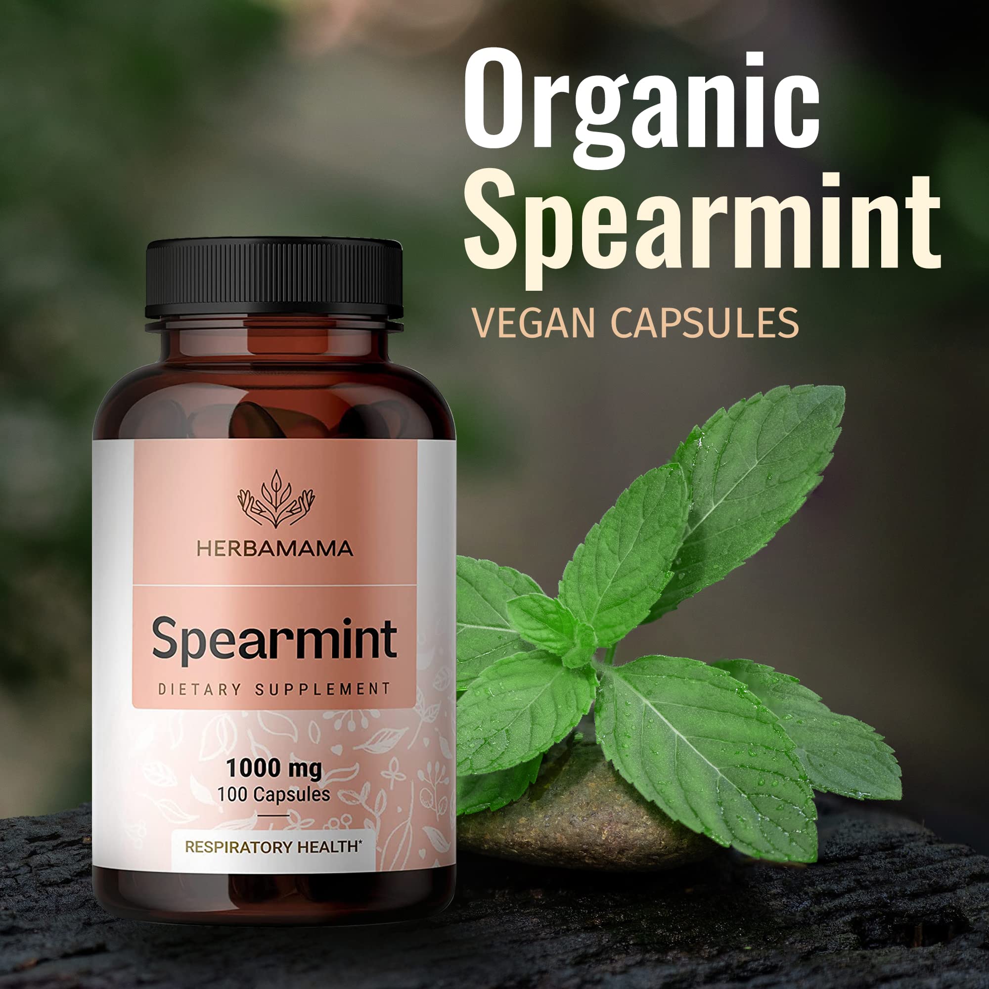 Foto 5 | Suplemento Herbamama De Hierbabuena, 100 Cápsulas, 1000 Mg, Orgánico - Venta Internacional.