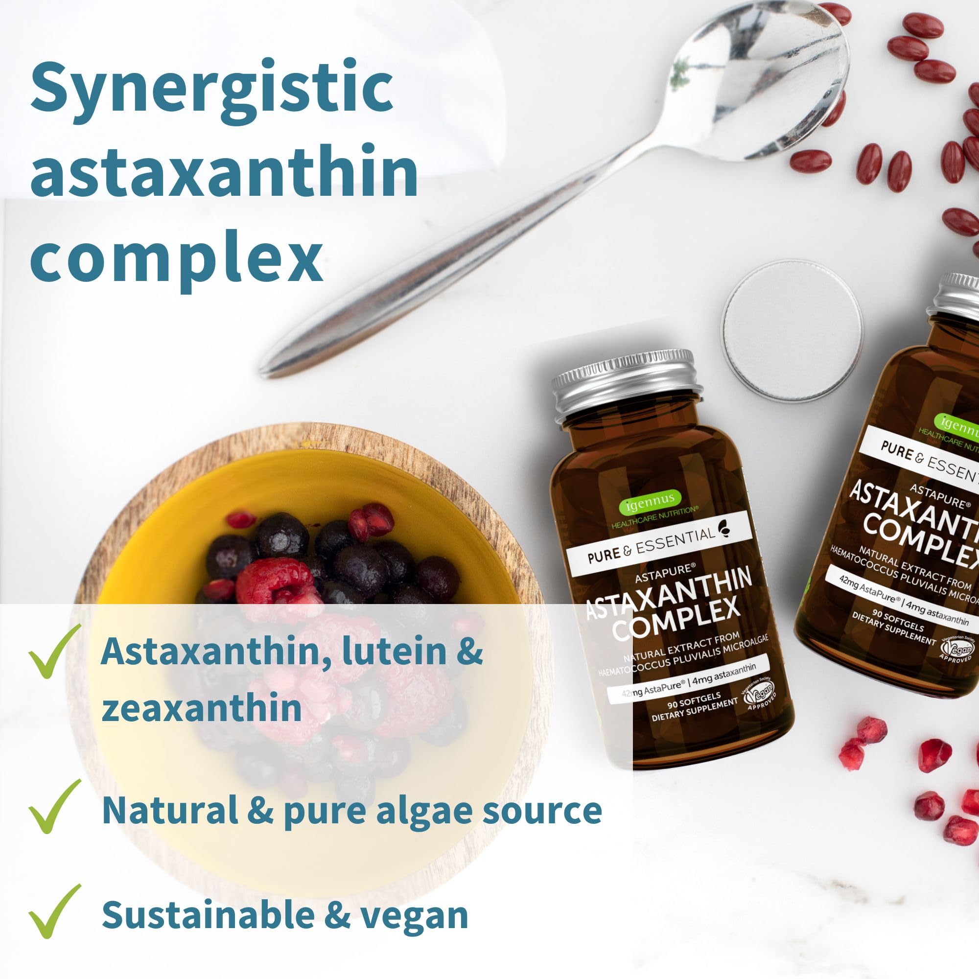 Foto 2 | Suplemento Del Complejo De Astaxantina Igennus Healthcare 42 Mg - Venta Internacional.